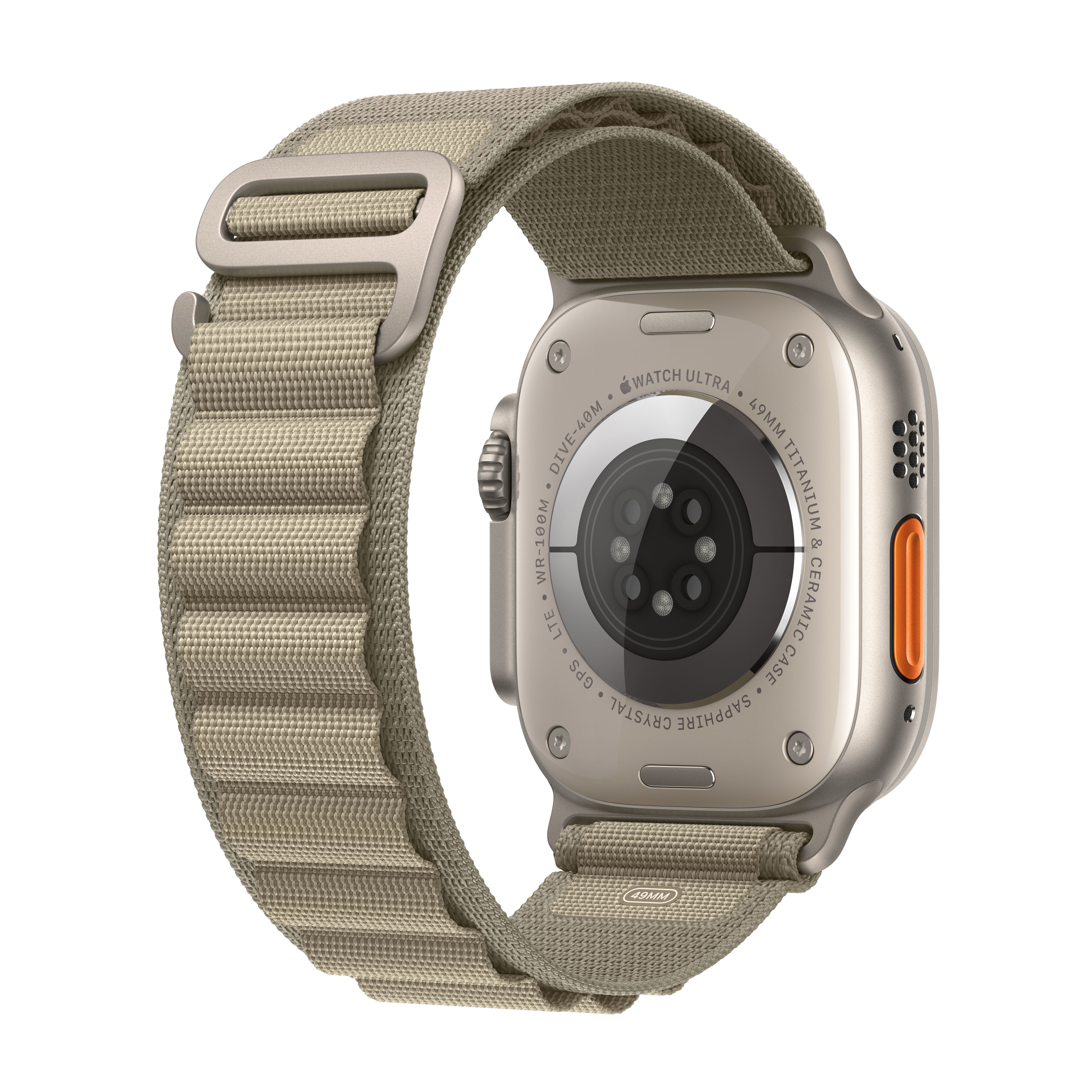 Apple - Smartwatch Apple Watch Ultra 2 GPS + Cellular, 49mm Titanium Case com Olive Alpine Loop Small