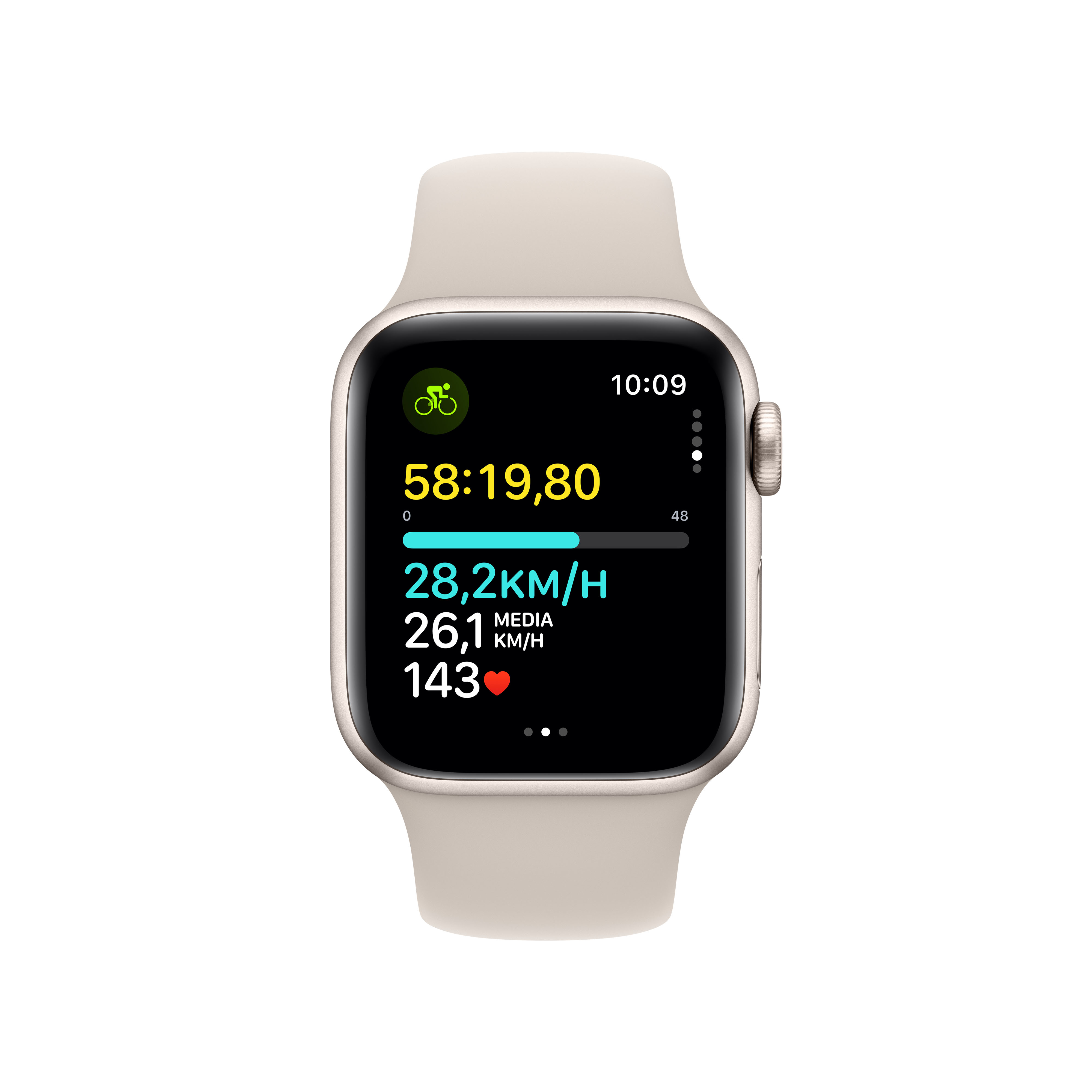 Apple - Smartwatch Apple Watch SE GPS + Cellular 40mm Starlight Aluminium Case com Starlight Sport Band  (S/M)