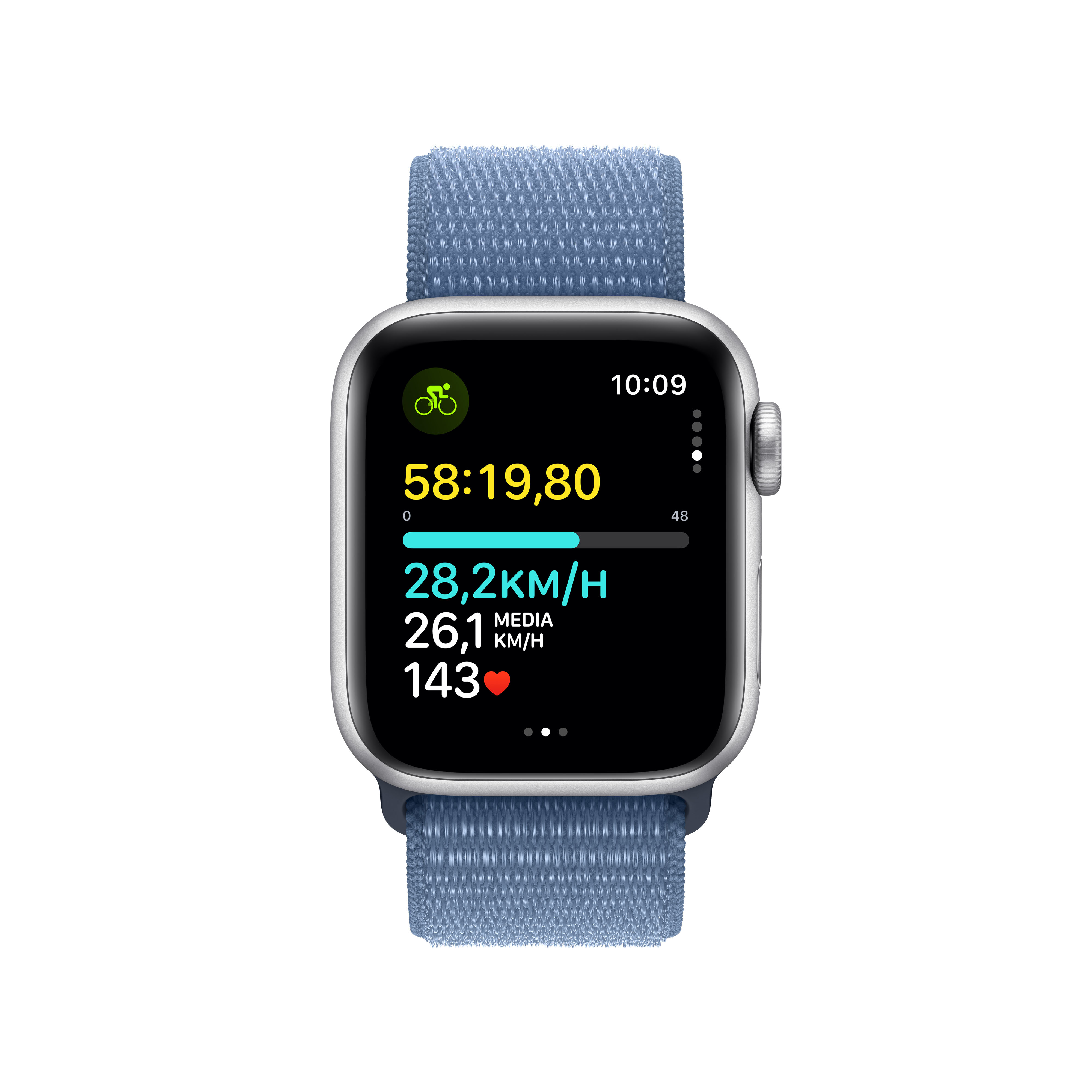 Apple - Smartwatch Apple Watch SE GPS + Cellular 40mm Silver Aluminium Case com Winter Blue Sport Loop