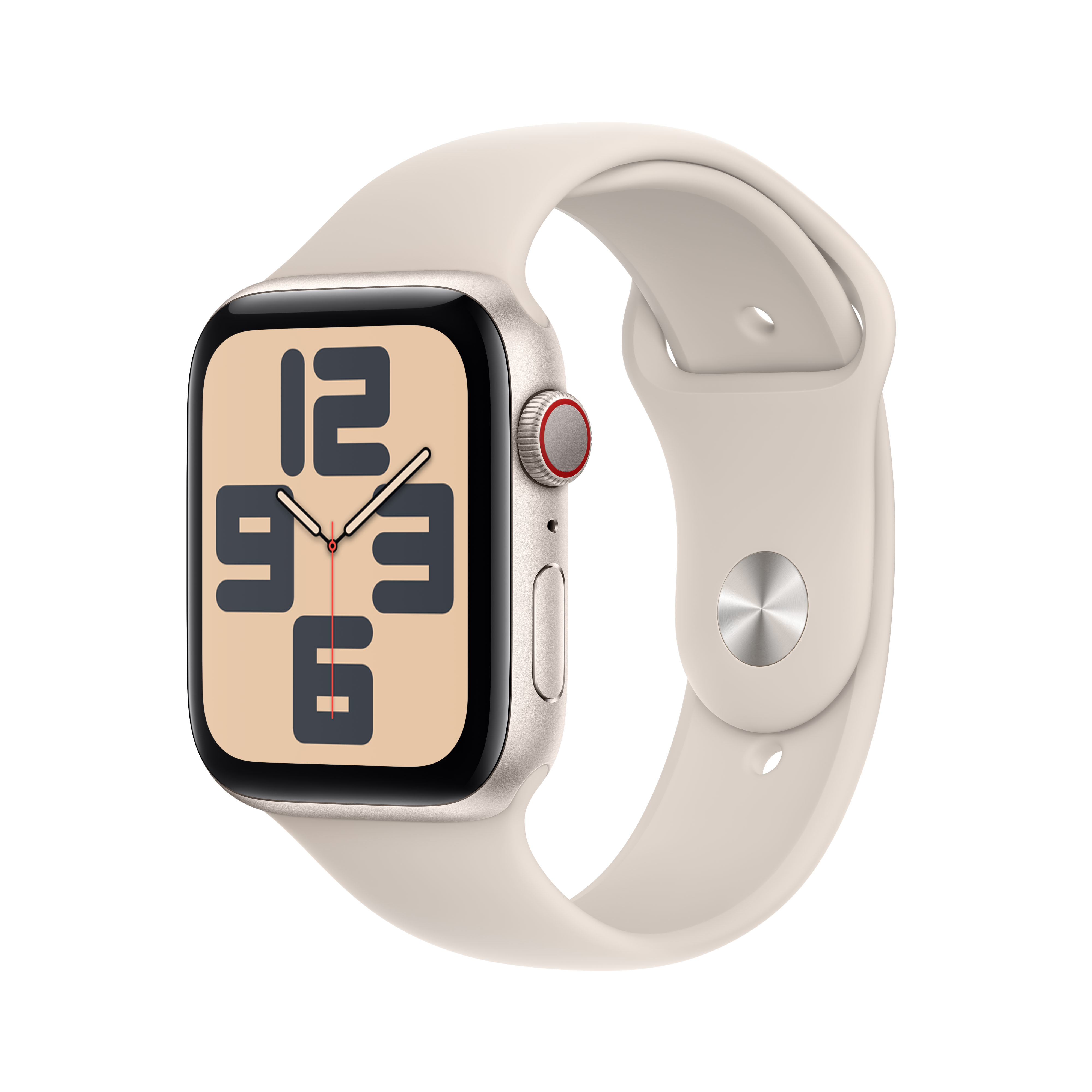 Smartwatch Apple Watch SE GPS + Cellular 44mm Starlight Aluminium Case com Starlight Sport Band  (S/M)
