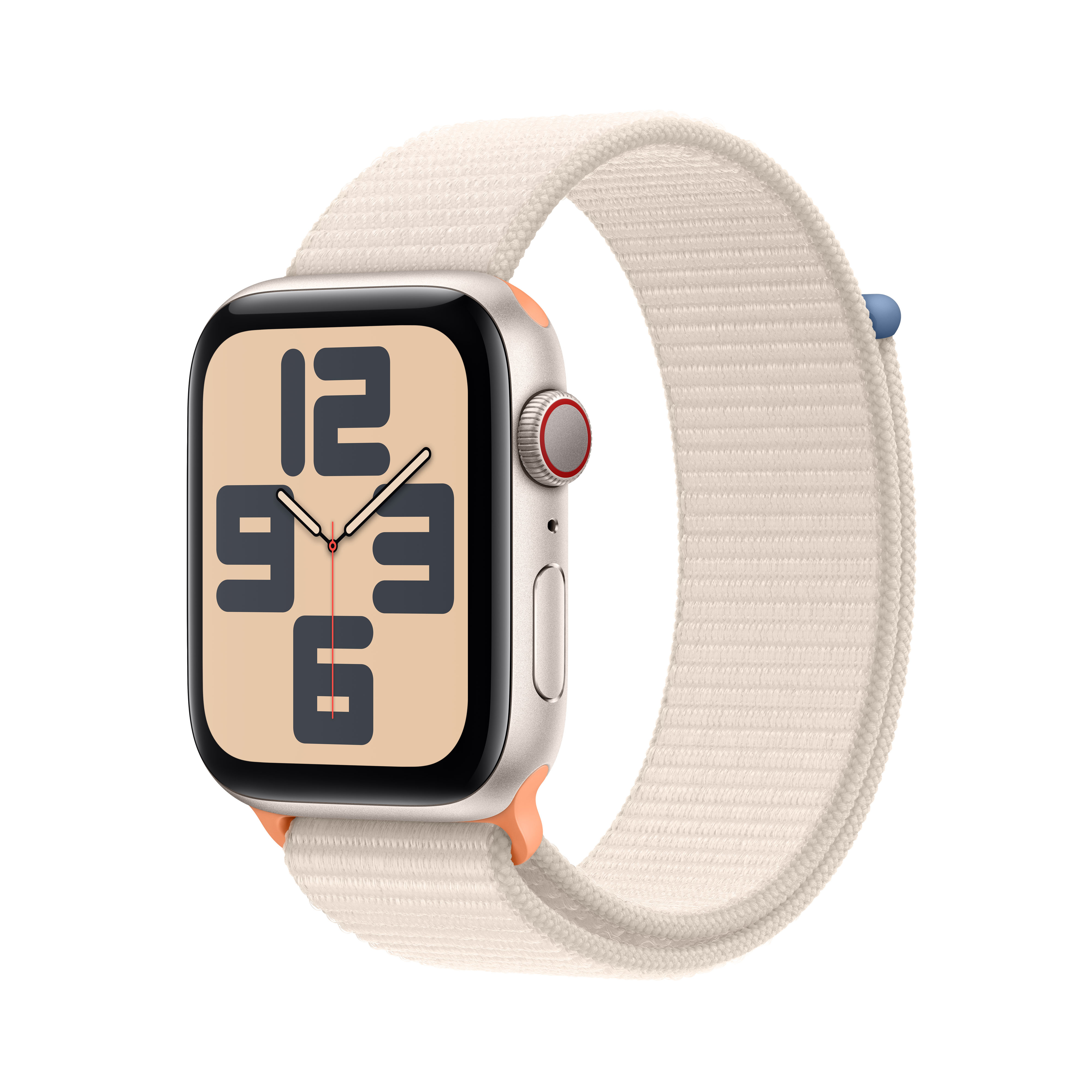 Smartwatch Apple Watch SE GPS + Cellular 44mm Starlight Aluminium Case com Starlight Sport Loop