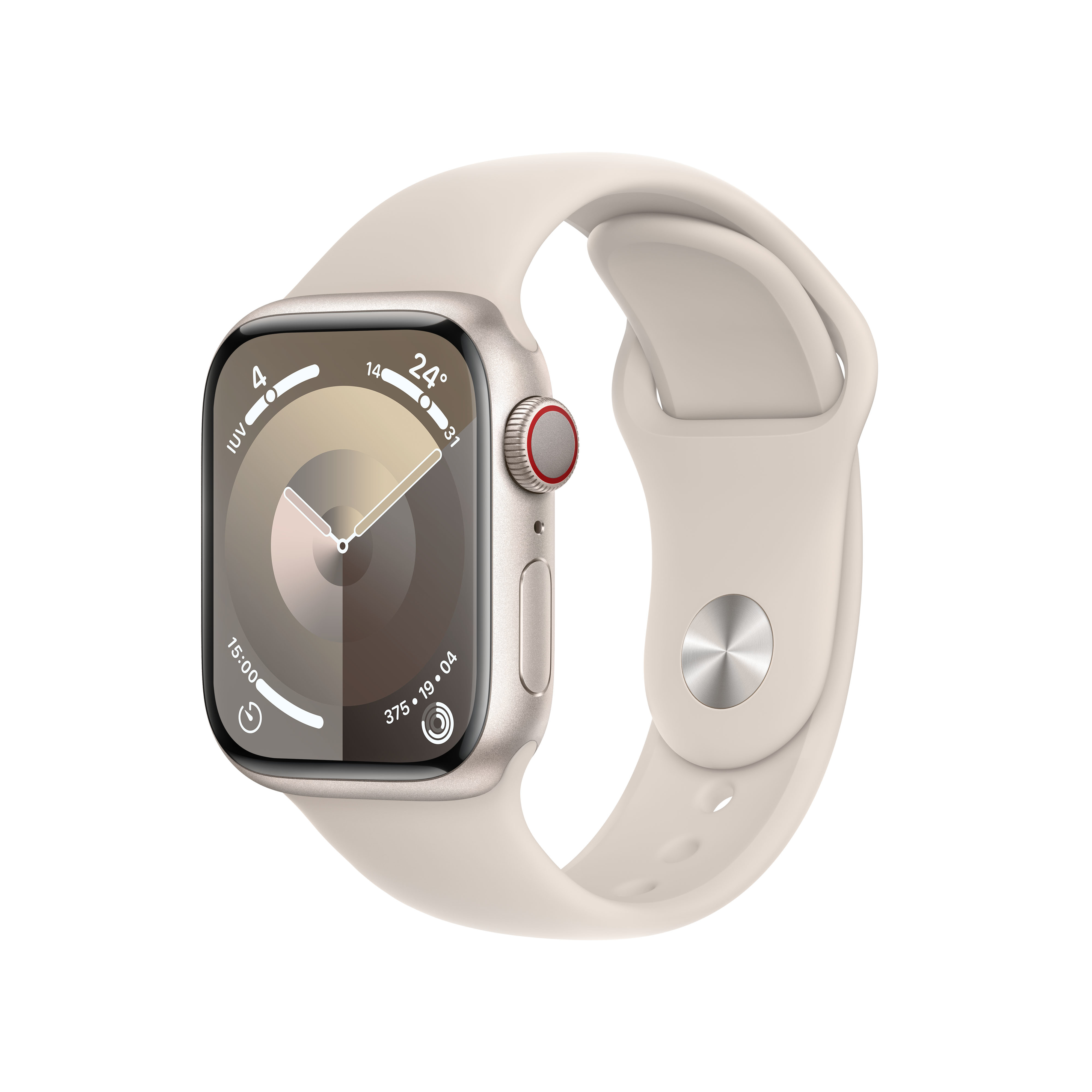 Smartwatch Apple Watch Series 9 GPS + Cellular 41mm Starlight Aluminium Case com Starlight Sport Band  (S/M)