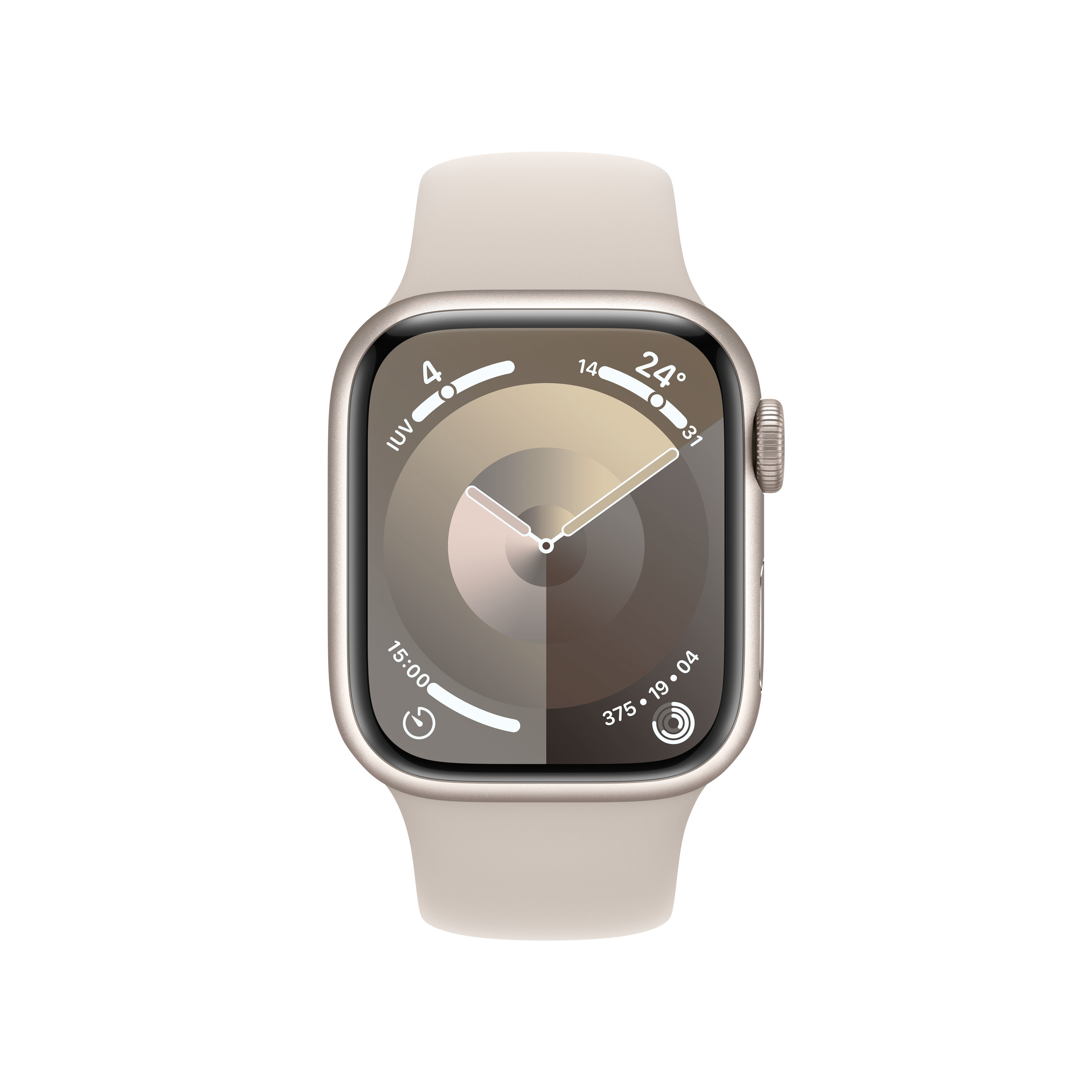 Apple - Smartwatch Apple Watch Series 9 GPS + Cellular 41mm Starlight Aluminium Case com Starlight Sport Band  (S/M)
