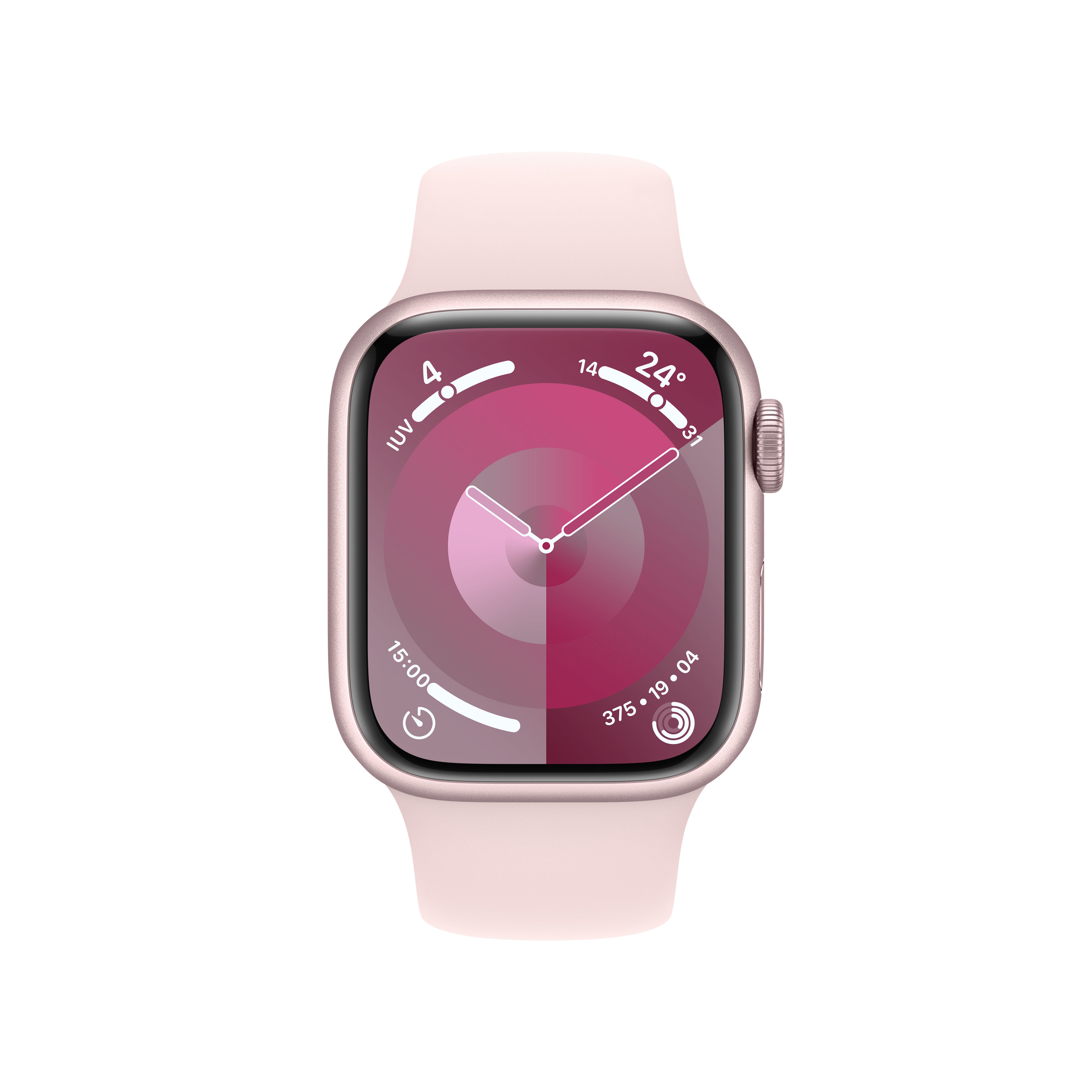 Apple - Smartwatch Apple Watch Series 9 GPS + Cellular 41mm Pink Aluminium Case com Light Pink Sport Band  (M/L)