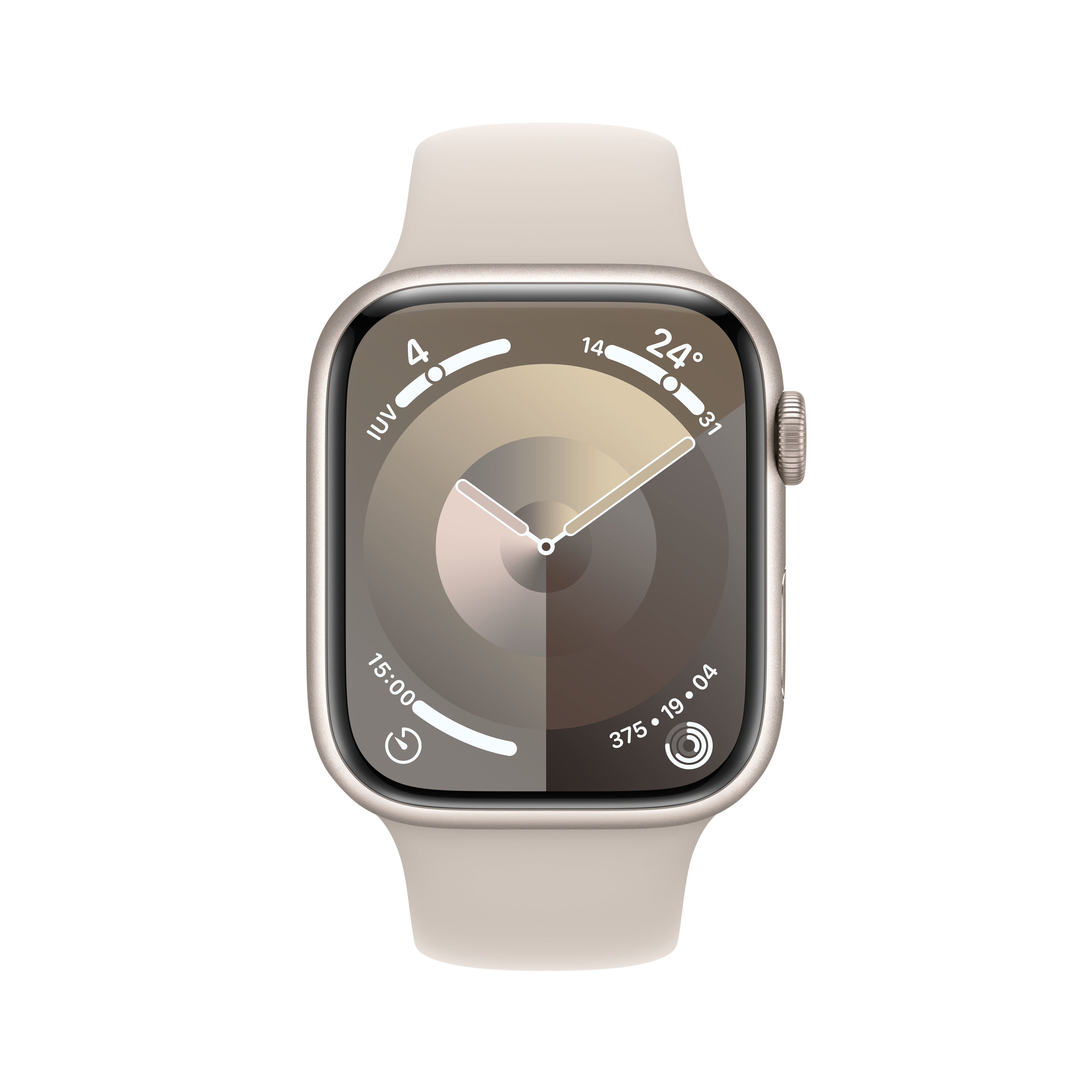 Apple - Smartwatch Apple Watch Series 9 GPS + Cellular 45mm Starlight Aluminium Case com Starlight Sport Band  (S/M)