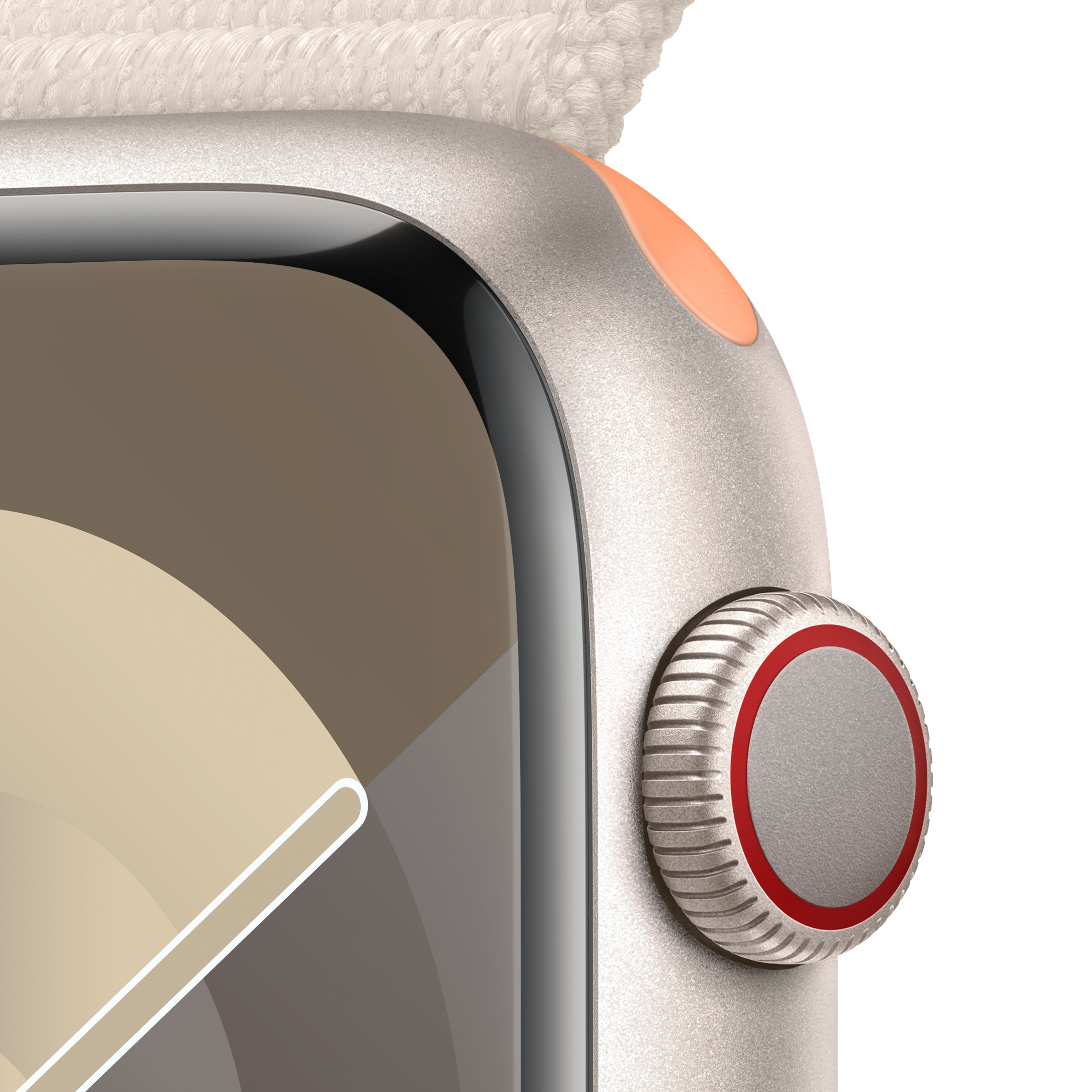 Apple - Smartwatch Apple Watch Series 9 GPS + Cellular 45mm Starlight Aluminium Case com Starlight Sport Loop