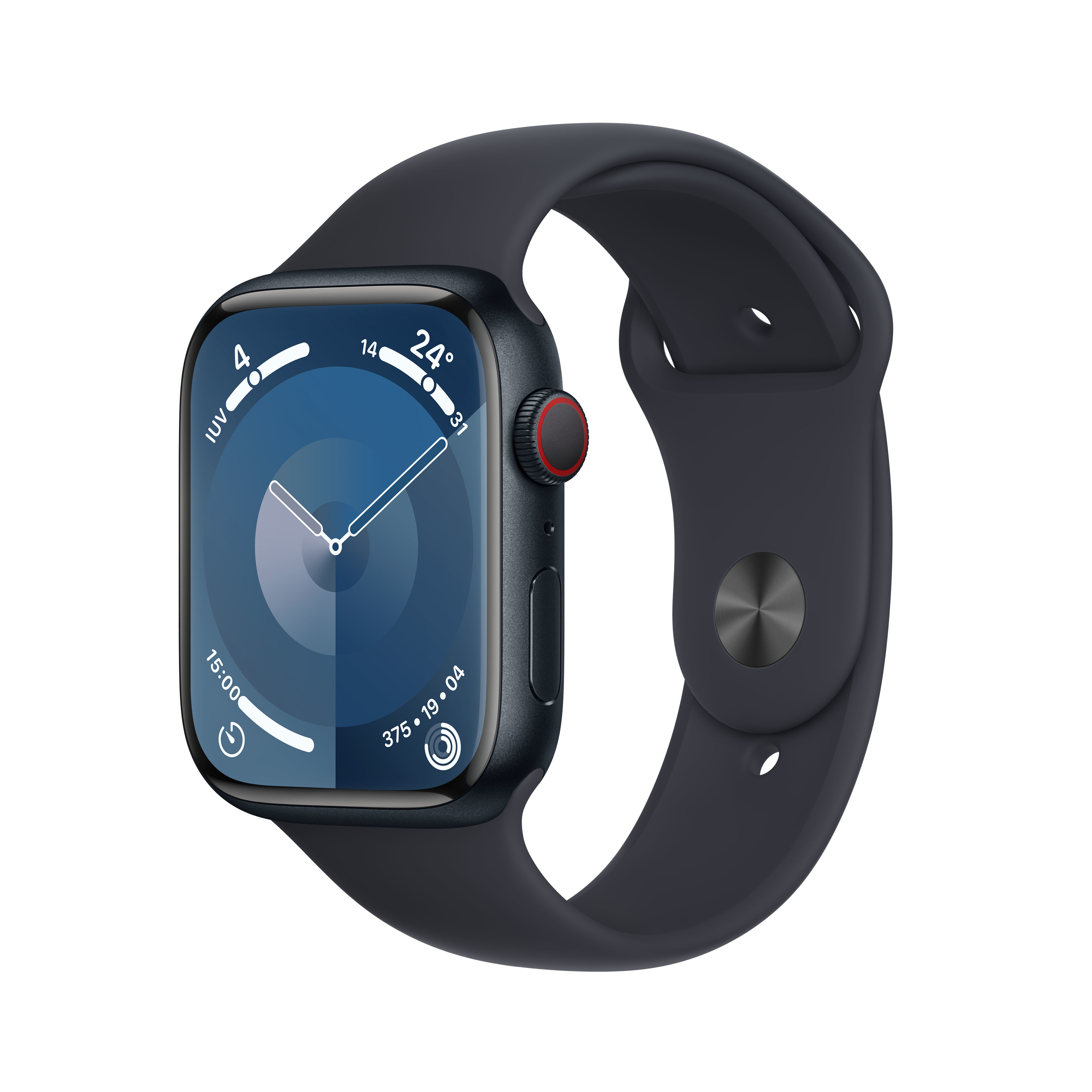 Smartwatch Apple Watch Series 9 GPS + Cellular 45mm Midnight Aluminium Case com Midnight Sport Band  (S/M)