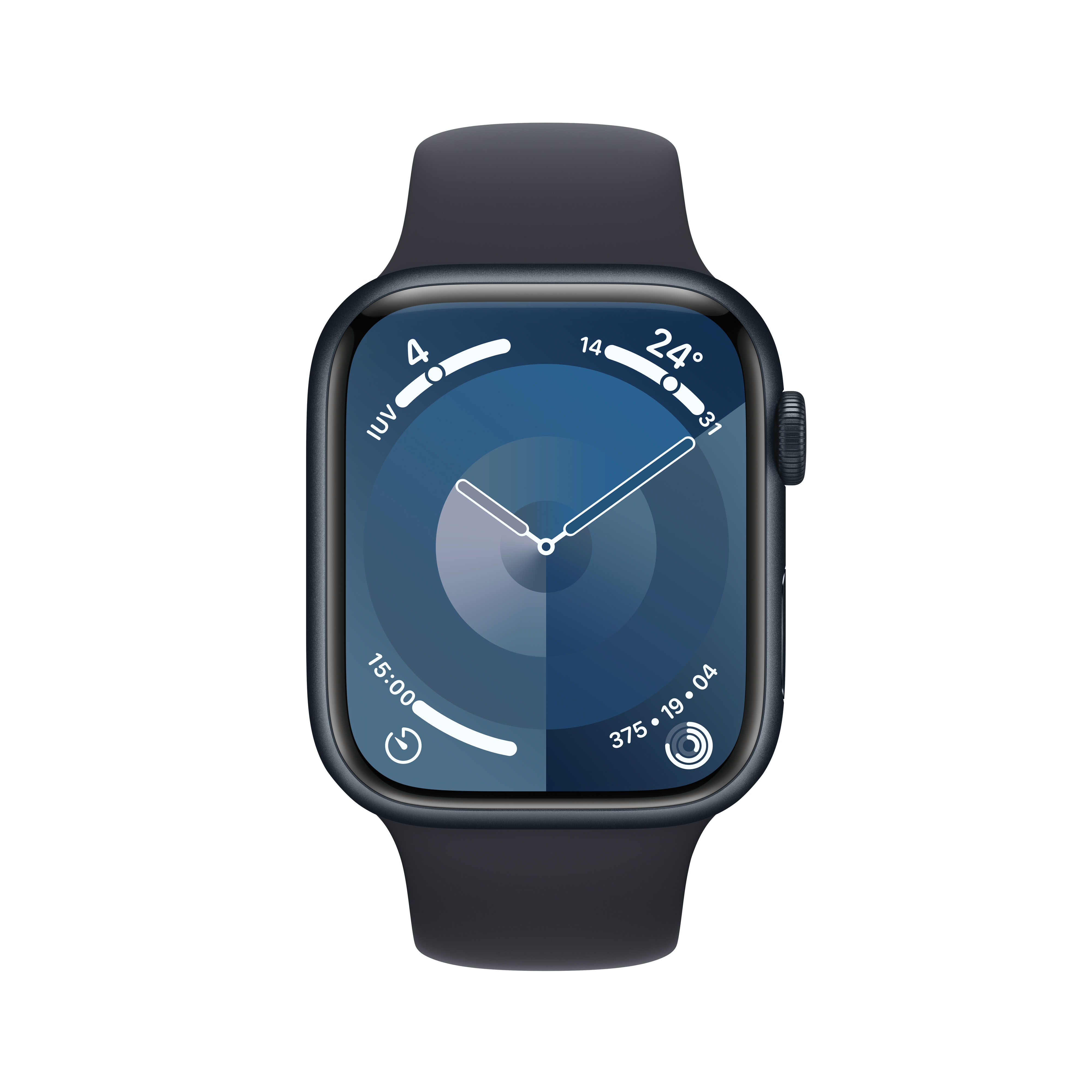 Apple - Smartwatch Apple Watch Series 9 GPS + Cellular 45mm Midnight Aluminium Case com Midnight Sport Band  (S/M)