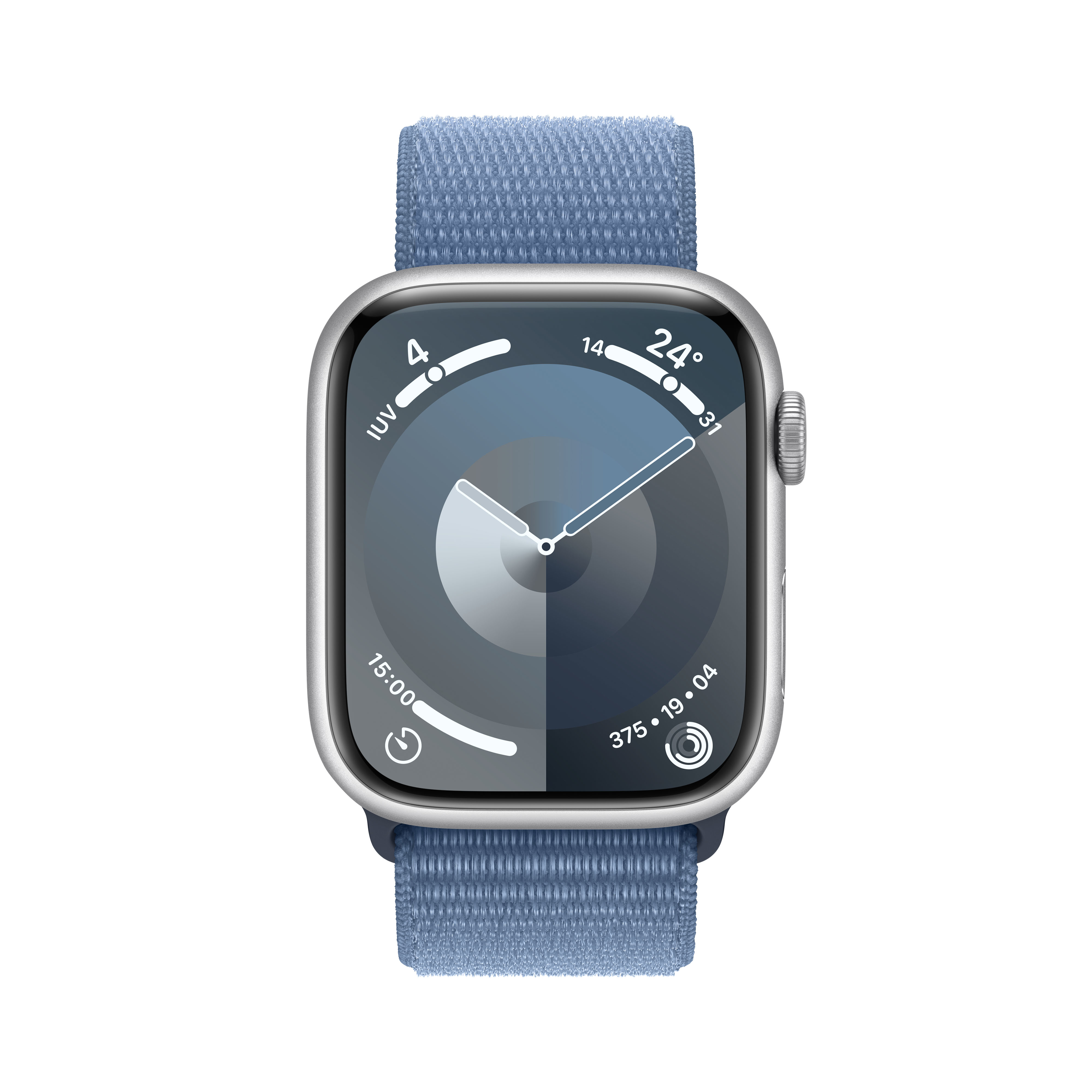 Apple - Smartwatch Apple Watch Series 9 GPS + Cellular 45mm Silver Aluminium Case com Winter Blue Sport Loop