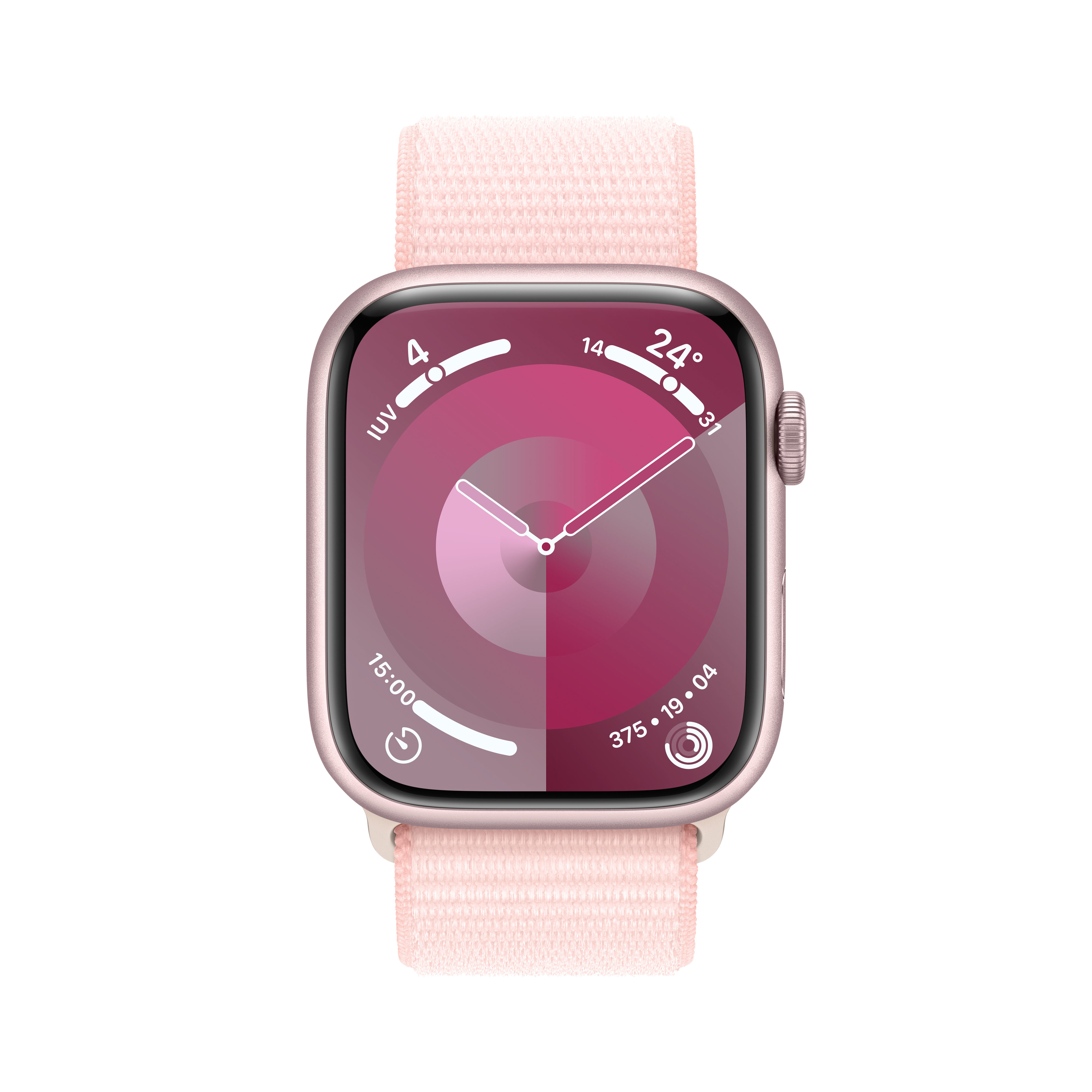 Apple - Smartwatch Apple Watch Series 9 GPS + Cellular 45mm Pink Aluminium Case com Light Pink Sport Loop