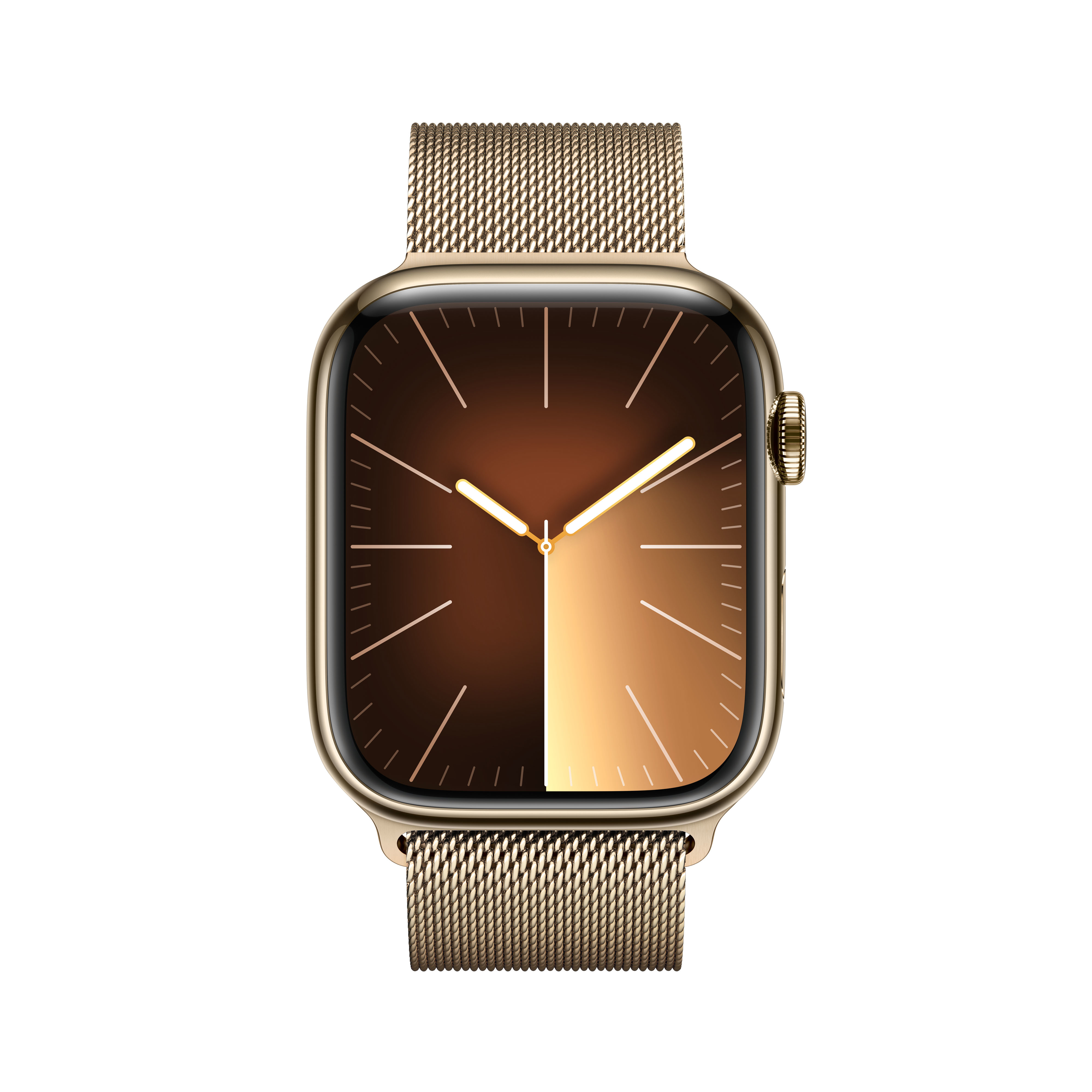 Apple - Smartwatch Apple Watch Series 9 GPS + Cellular 45mm Gold Stainless Steel Case com Gold Milanese Loop