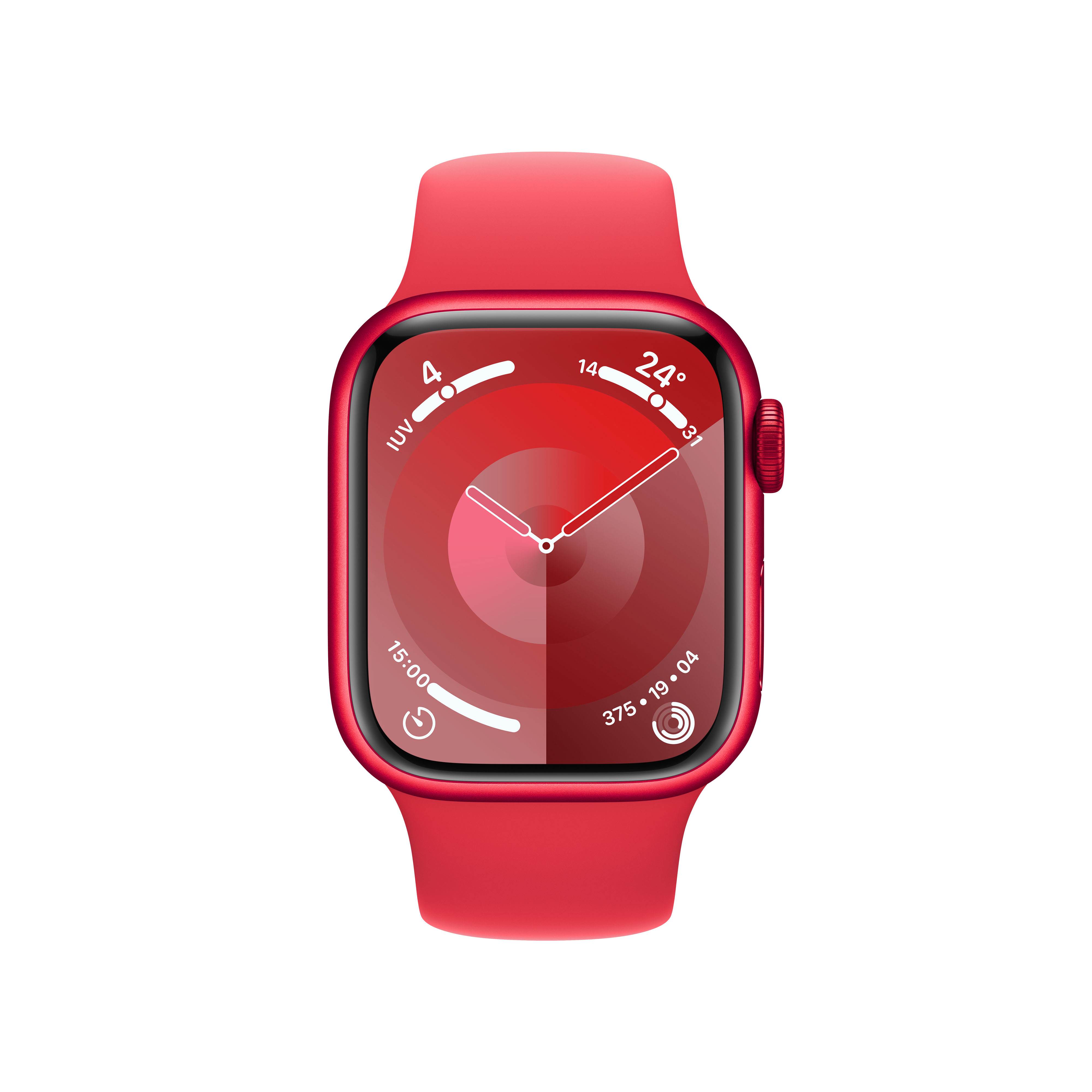 Smartwatch Apple Watch Series 9 GPS 41mm (PRODUCT)RED Aluminium Case com (PRODUCT)RED Sport Band  (S/M)