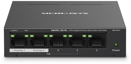 Switch SOHO Mercusys MS105GP 5 Portas Gigabit UnManaged PoE+