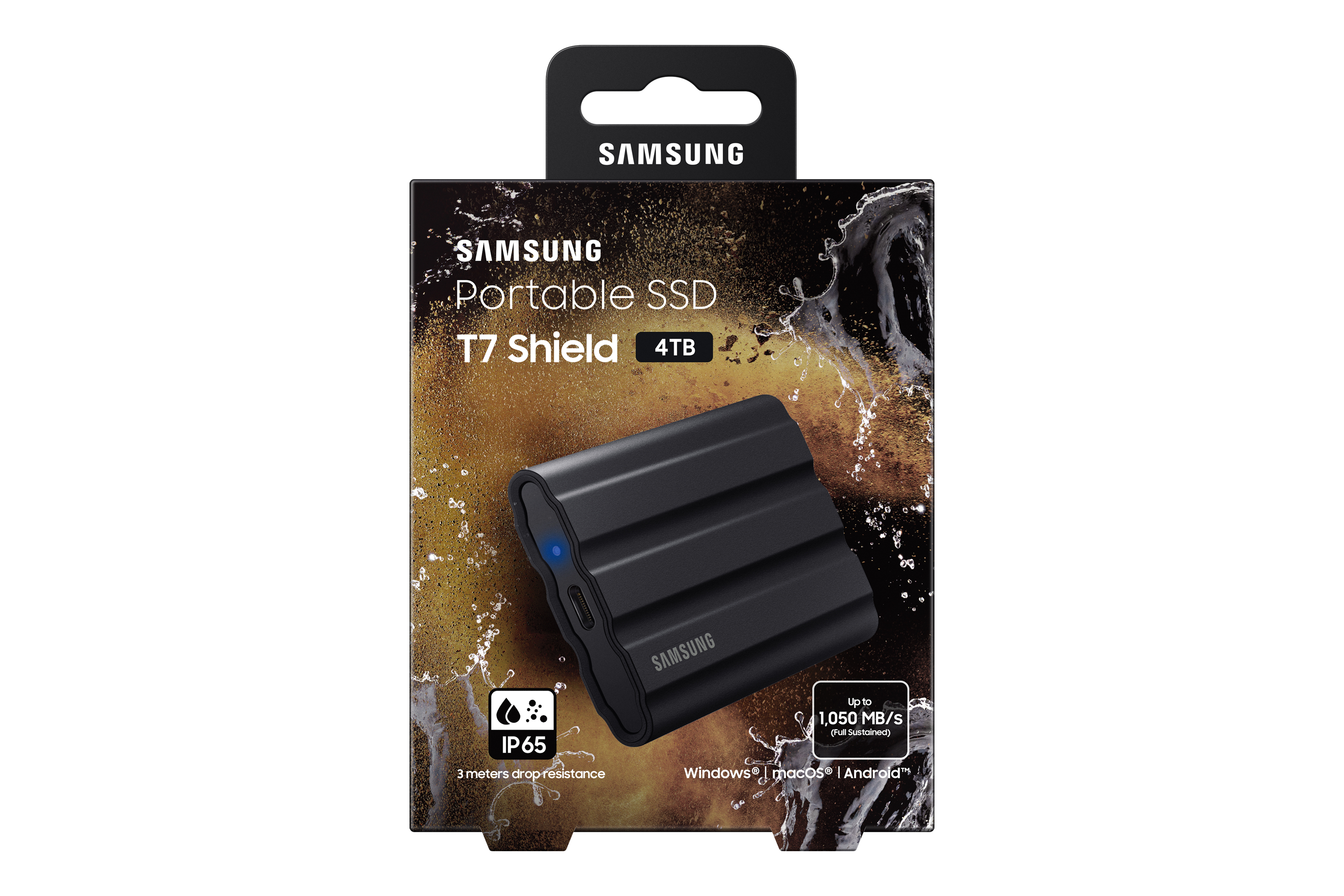 Samsung - SSD Externo Samsung T7 Shield 4TB USB3.2 Gen2 Preto (1050/1000MB/s)