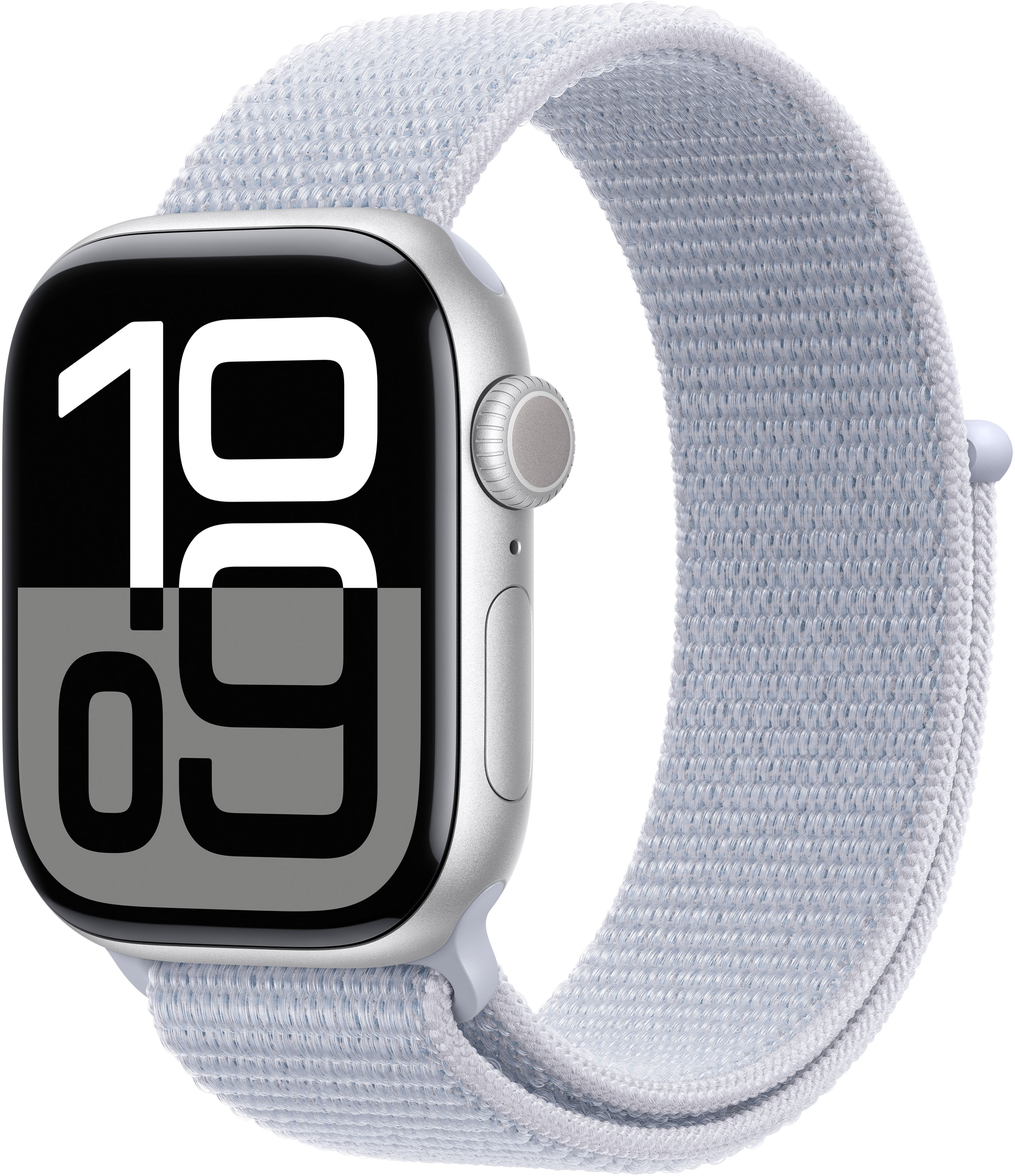 Smartwatch Apple Watch Series 10 GPS 42mm Alumínio Prateado c/ Bracelete Loop Desportiva Nuvem Azul