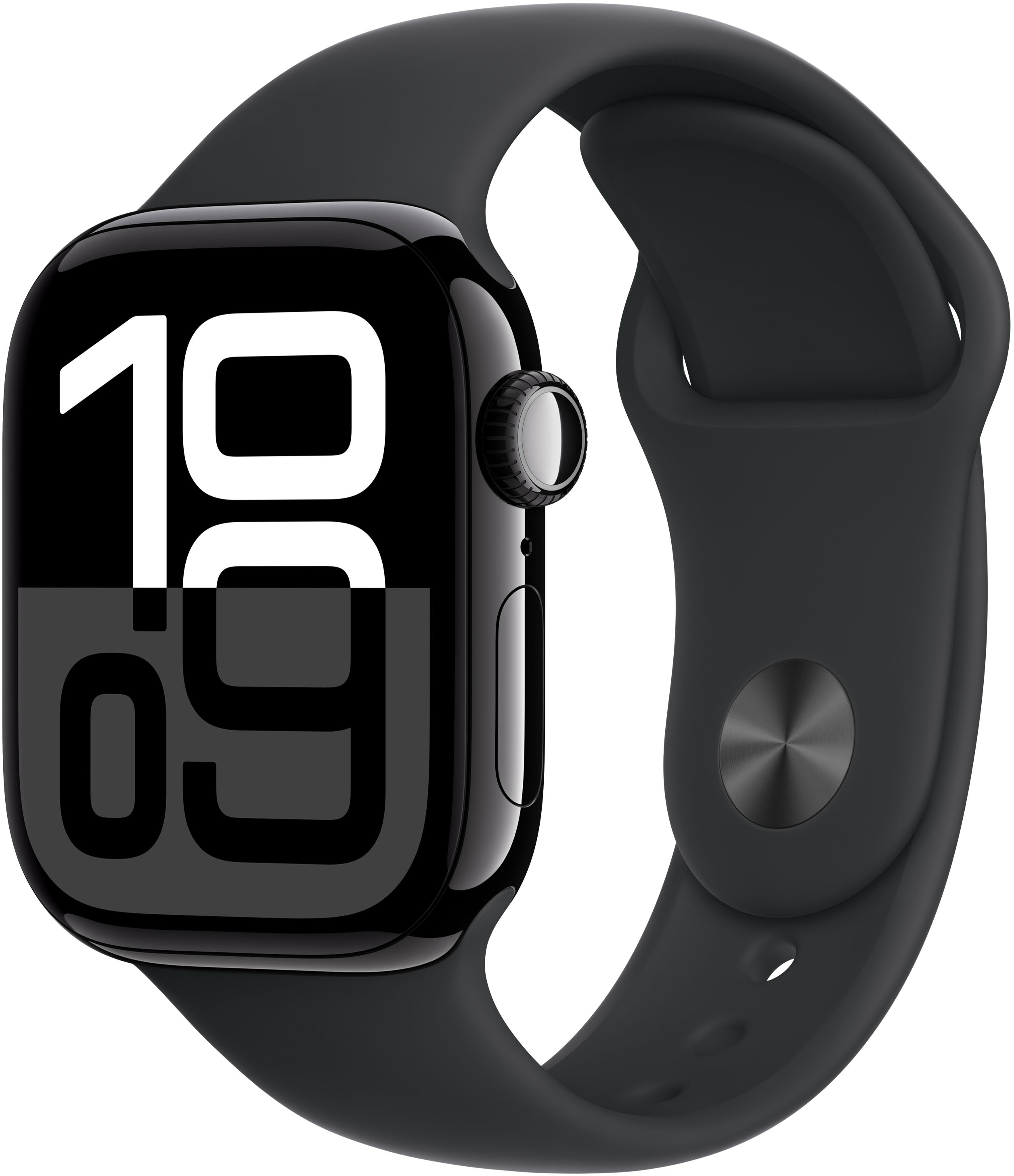 Apple - Smartwatch Apple Watch Series 10 GPS 42mm Alumínio Preto Brilhante c/ Bracelete Desportiva Preta - S/M