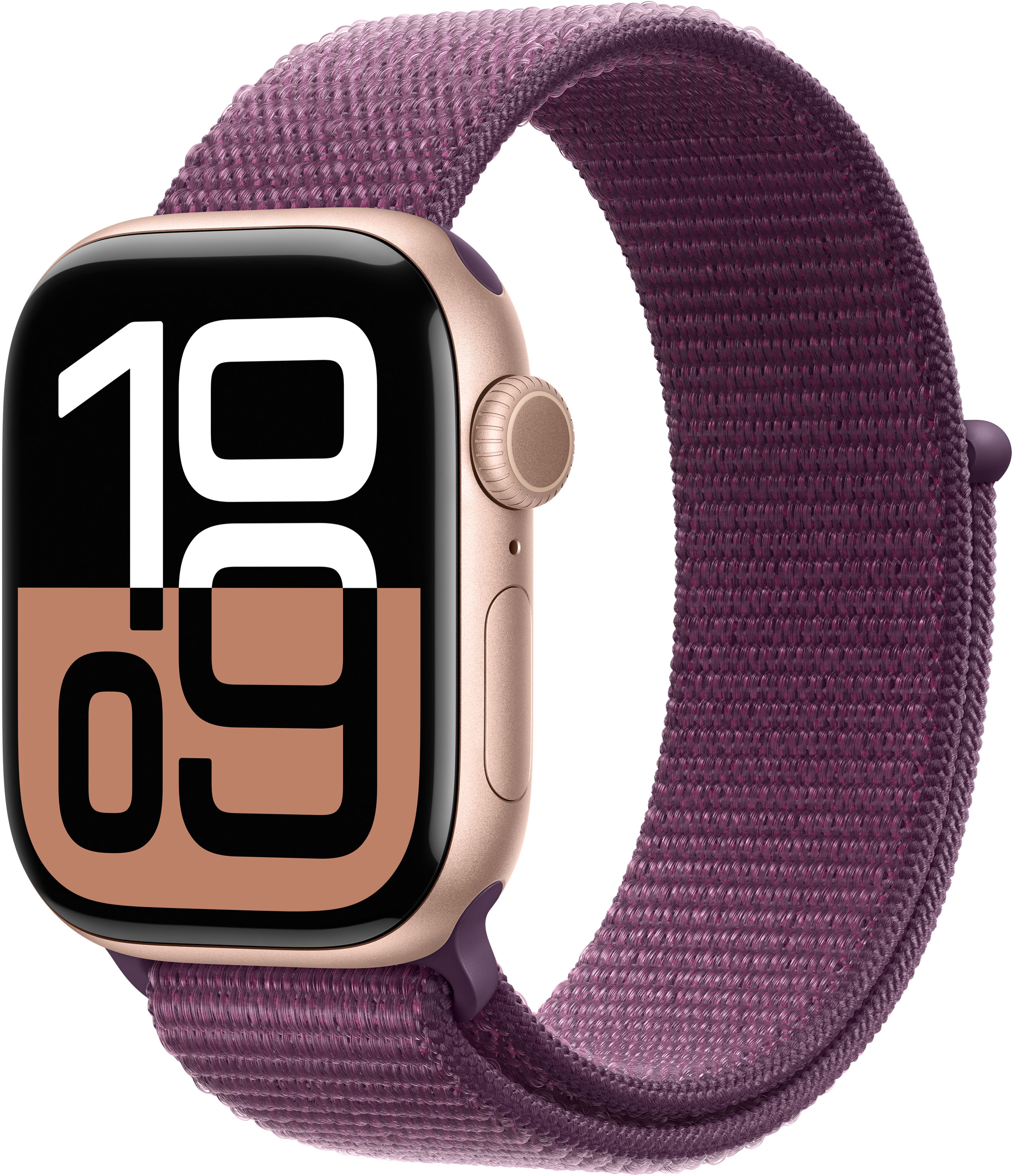 Smartwatch Apple Watch Series 10 GPS 42mm Alumínio Rosa-Dourado c/ Bracelete Loop Desportiva Ameixa