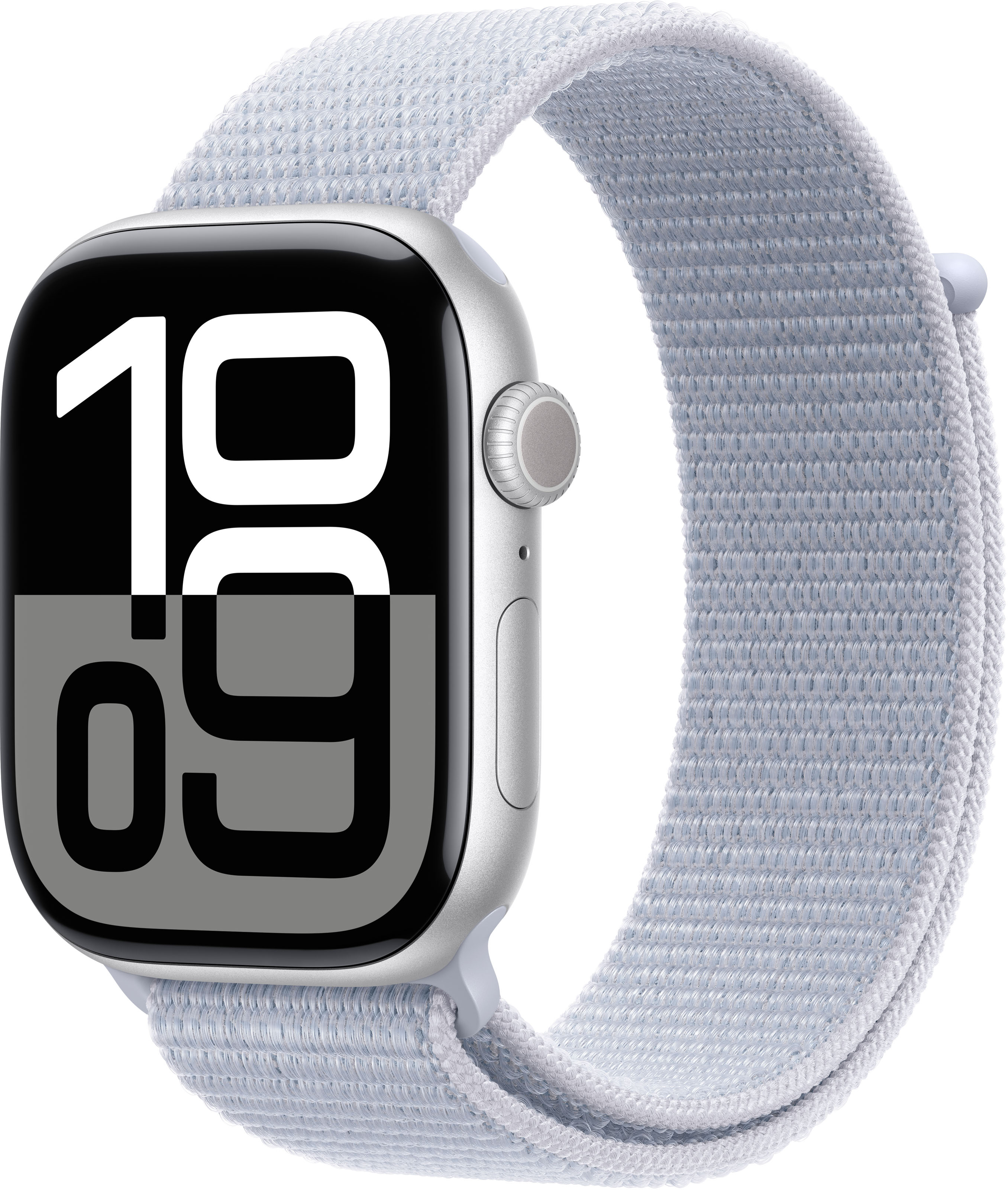 Smartwatch Apple Watch Series 10 GPS 46mm Alumínio Prateado  c/ Bracelete Loop Desportiva Nuvem Azul