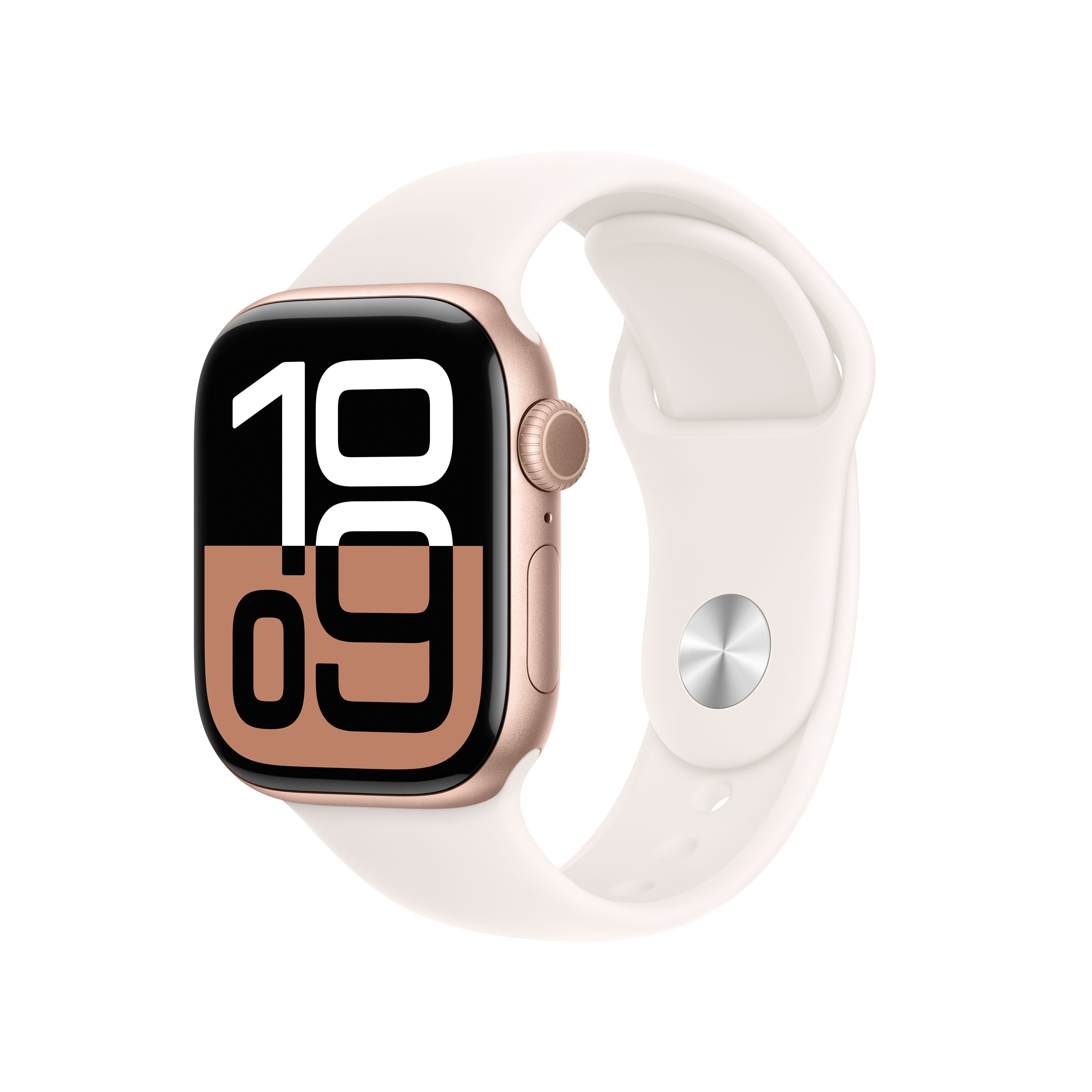 Apple - Smartwatch Apple Watch Series 10 GPS + Cellular 42mm Alumínio Rosa-Dourado c/ Bracelete Desportiva Rosa leve - S/M