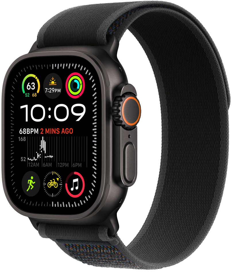 Apple - Smartwatch Apple Watch Ultra 2 GPS + Cellular 49mm Titânio Preto c/ Loop Trail Preta - S/M