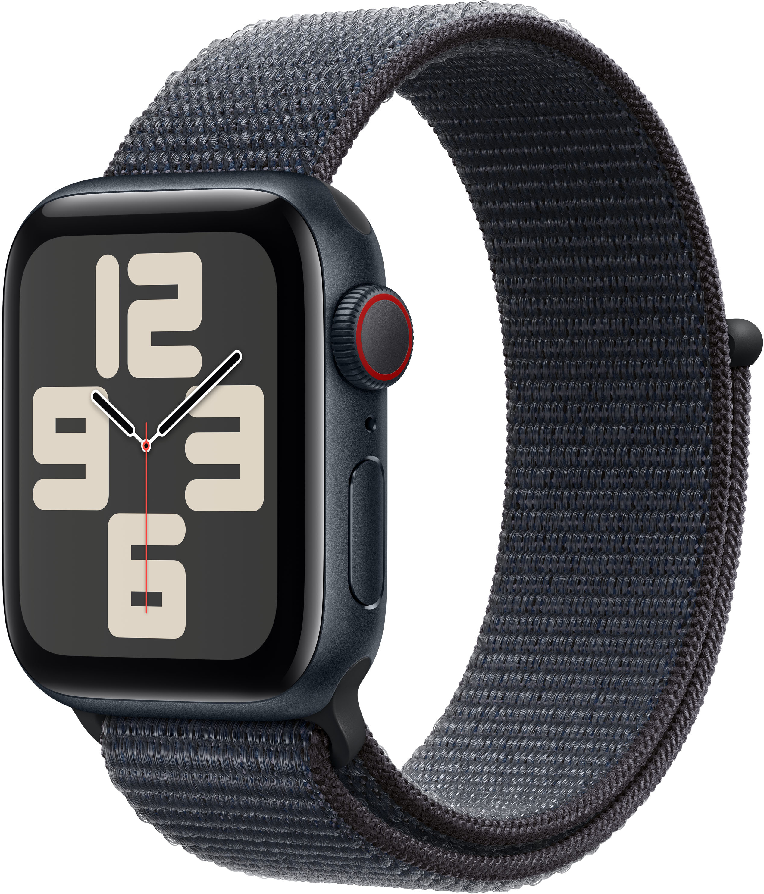 Smartwatch Apple Watch SE (2024) GPS + Cellular 40mm Alumínio Meia-noite c/ Loop Desportiva Tinto