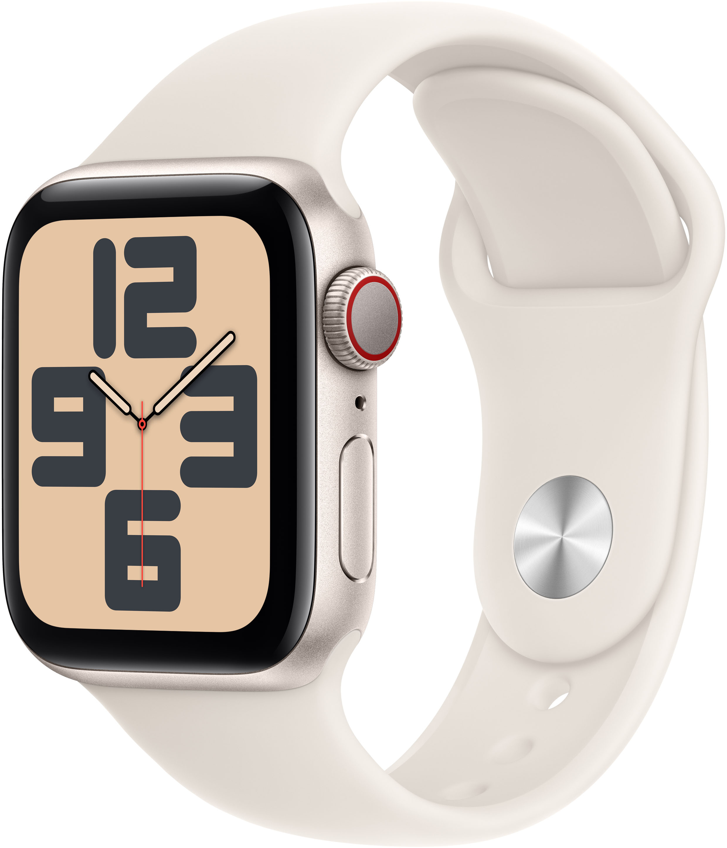 Smartwatch Apple Watch SE (2024) GPS + Cellular 40mm Alumínio Starlight c/ Bracelete Desportiva Starlight - S/M