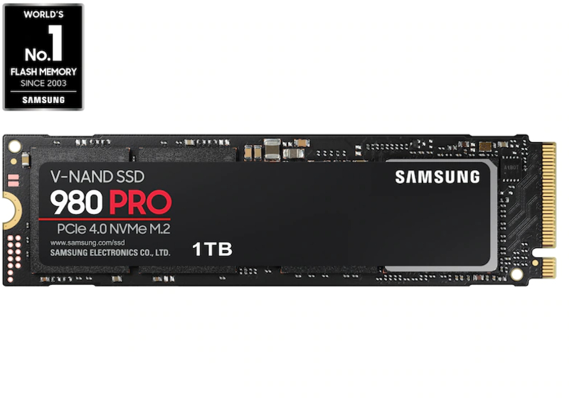 SSD Samsung 980 PRO 1TB Gen4 M.2 NVMe (7000/5000MB/s)