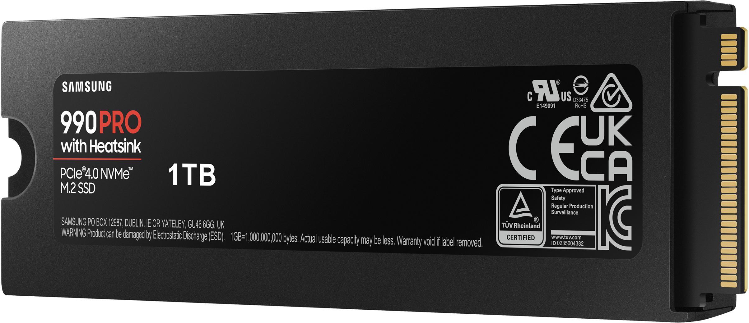  - SSD Samsung 990 PRO 1TB Heatsink Gen4 M.2 NVMe (7450/6900MB/s)
