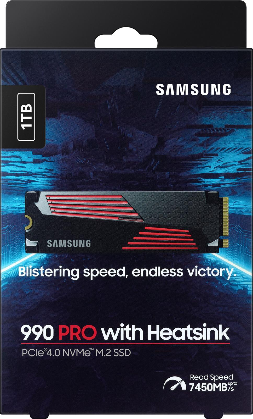  - SSD Samsung 990 PRO 1TB Heatsink Gen4 M.2 NVMe (7450/6900MB/s)