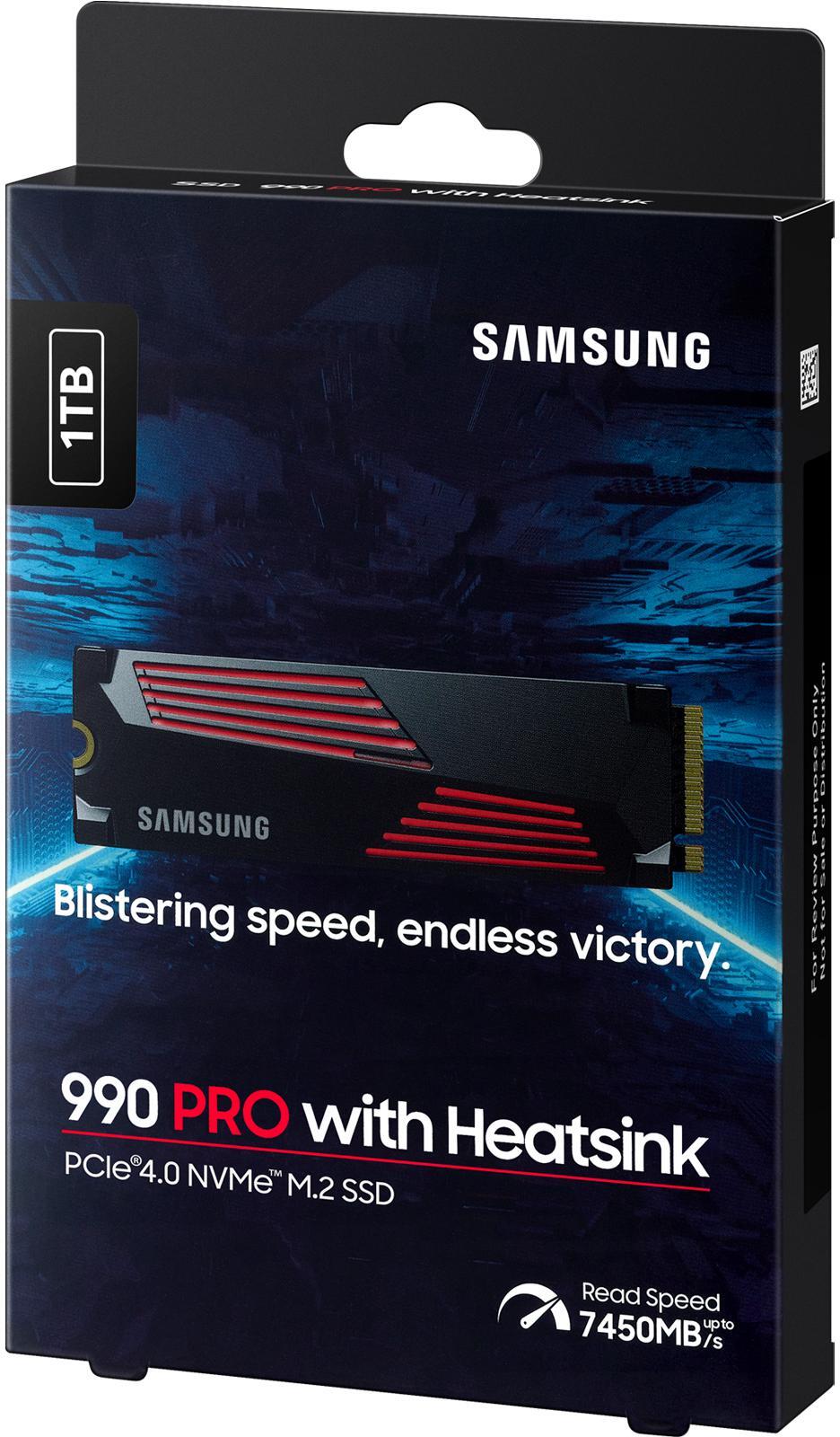  - SSD Samsung 990 PRO 1TB Heatsink Gen4 M.2 NVMe (7450/6900MB/s)