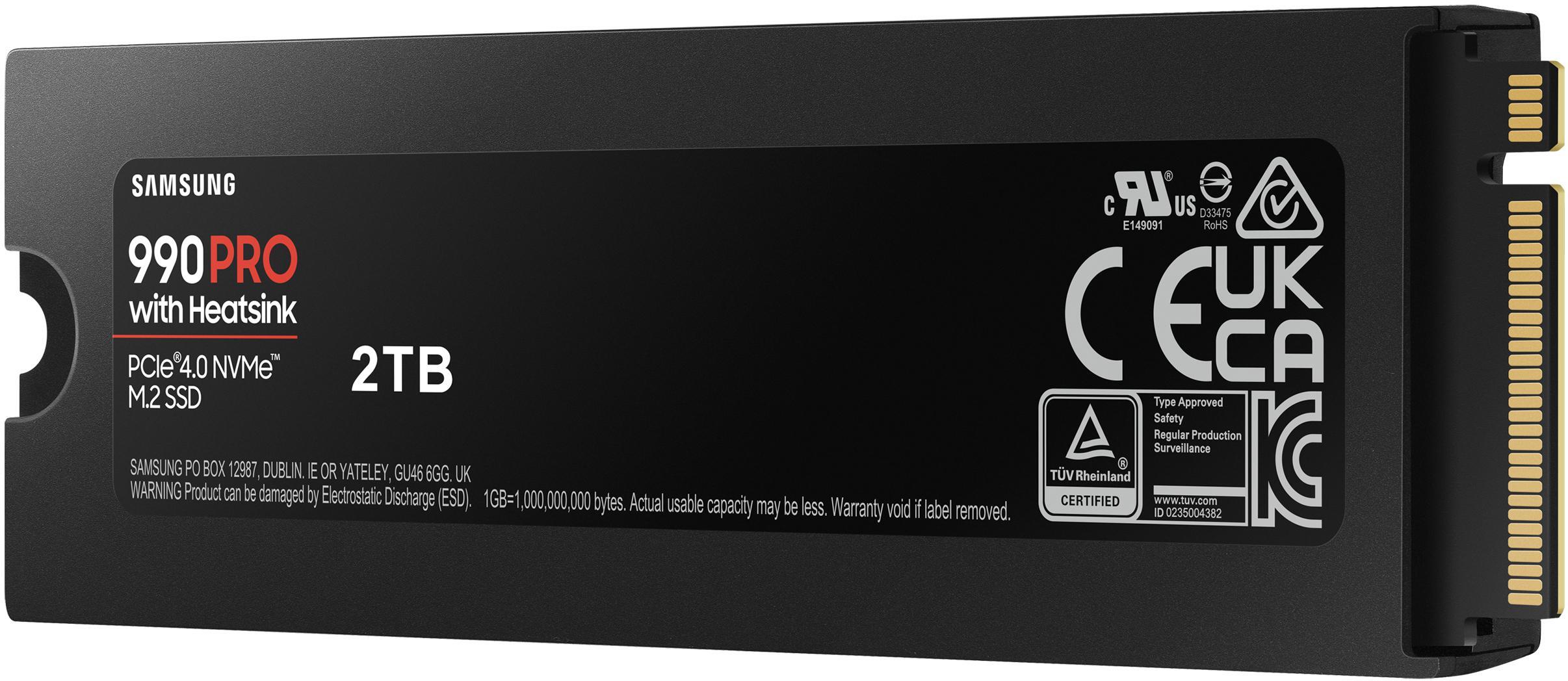  - SSD Samsung 990 PRO 2TB Heatsink Gen4 M.2 NVMe (7450/6900MB/s)
