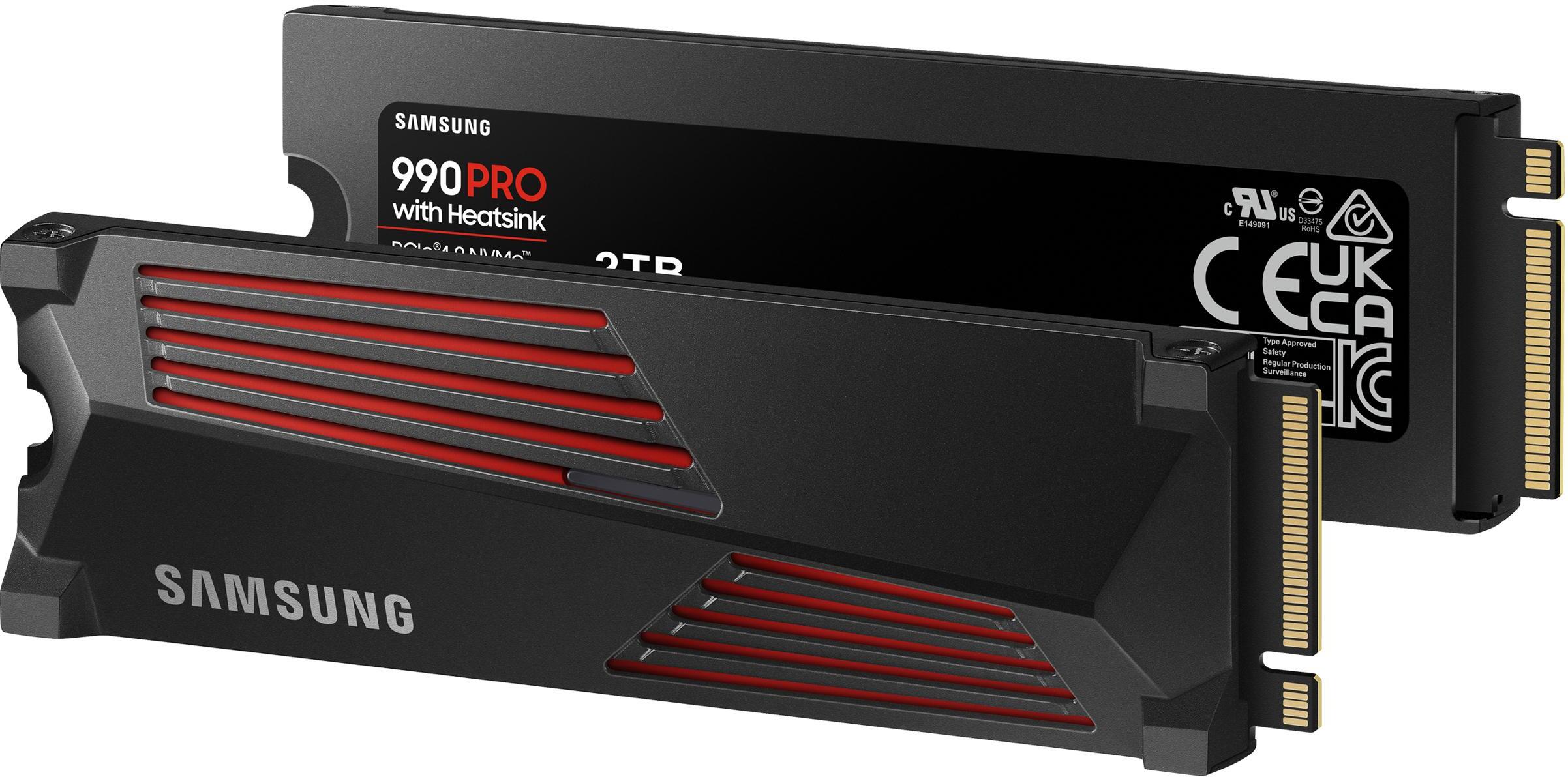 - SSD Samsung 990 PRO 2TB Heatsink Gen4 M.2 NVMe (7450/6900MB/s)