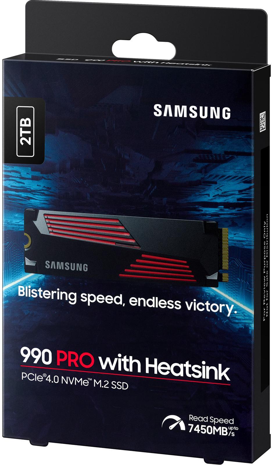  - SSD Samsung 990 PRO 2TB Heatsink Gen4 M.2 NVMe (7450/6900MB/s)