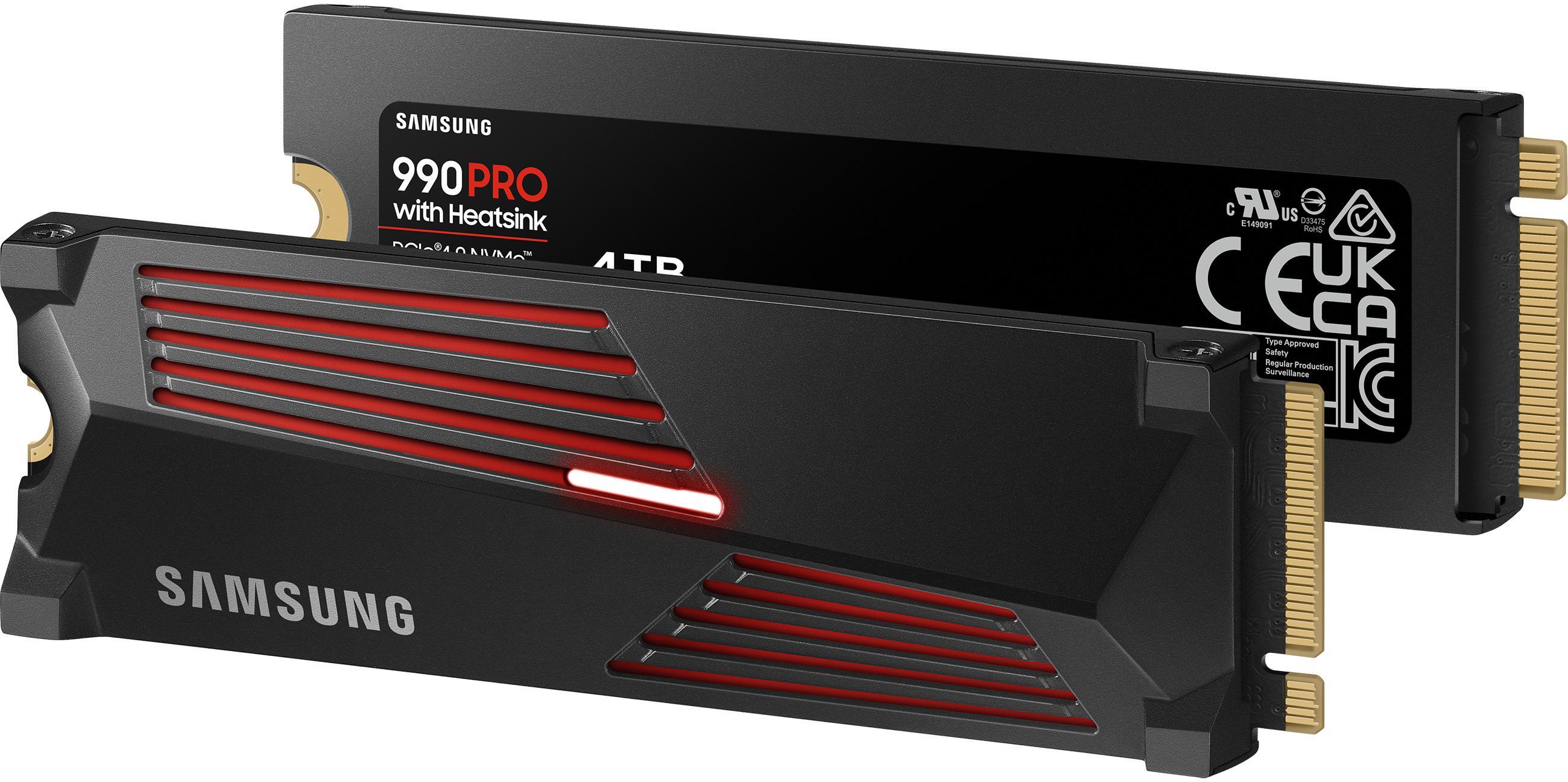  - SSD Samsung 990 PRO 4TB Gen4 M.2 NVMe (7450/6900MB/s) Heatsink