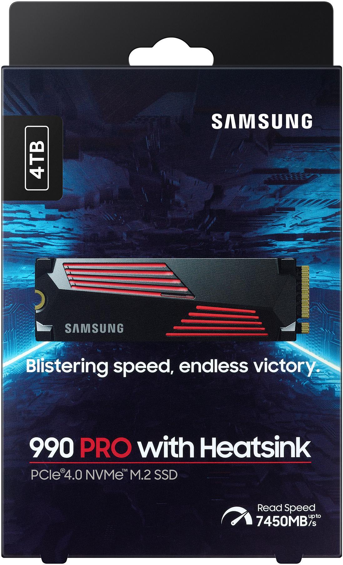  - SSD Samsung 990 PRO 4TB Gen4 M.2 NVMe (7450/6900MB/s) Heatsink