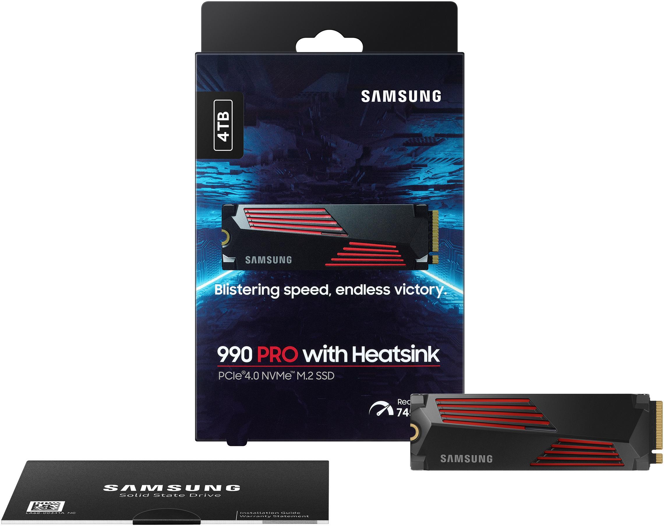  - SSD Samsung 990 PRO 4TB Gen4 M.2 NVMe (7450/6900MB/s) Heatsink