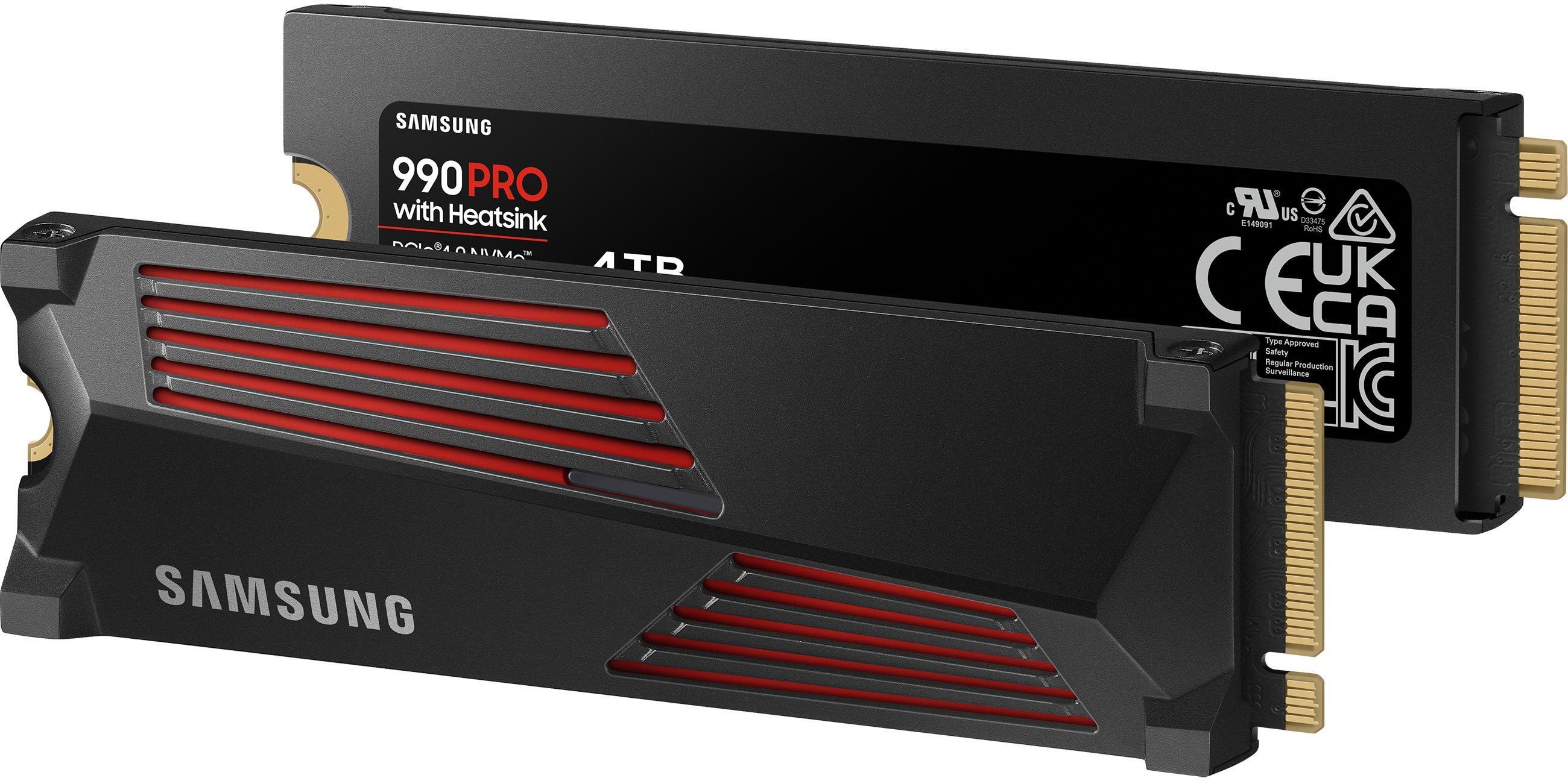  - SSD Samsung 990 PRO 4TB Gen4 M.2 NVMe (7450/6900MB/s) Heatsink
