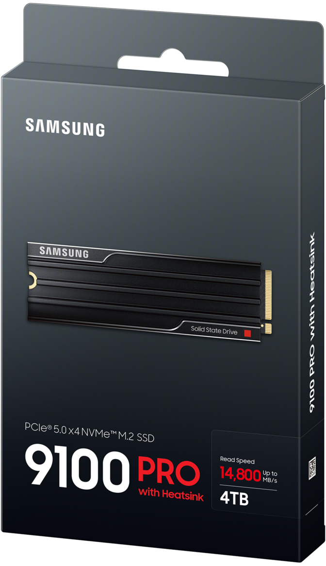 Samsung - SSD Samsung 9100 Pro 4TB Heatsink Gen5 M.2 NVMe (14700/13300MB/s)