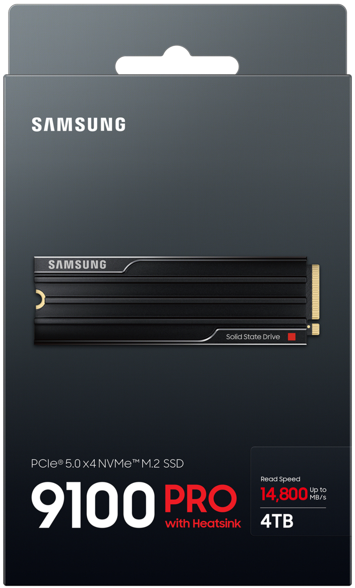 Samsung - SSD Samsung 9100 Pro 4TB Heatsink Gen5 M.2 NVMe (14700/13300MB/s)