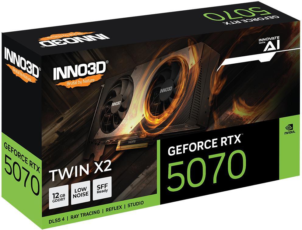  - Gráfica Inno3D GeForce® RTX 5070 Twin X2 12GB GDDR7 DLSS4