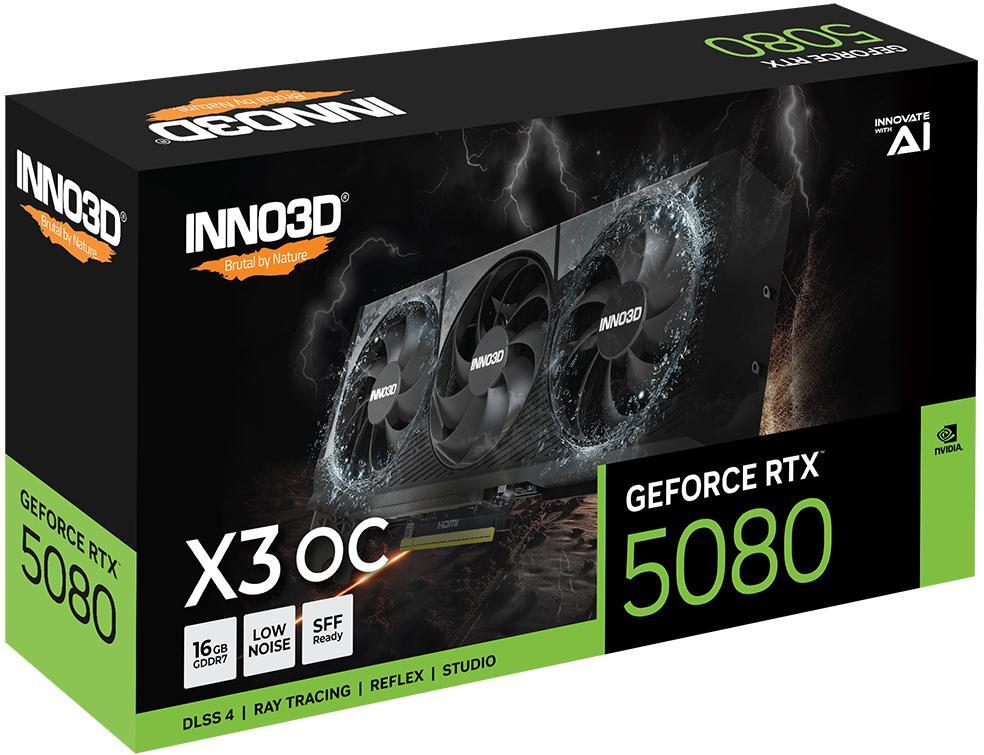 Inno3D - Gráfica Inno3D GeForce® RTX 5080 X3 OC 16GB GDDR7 DLSS4