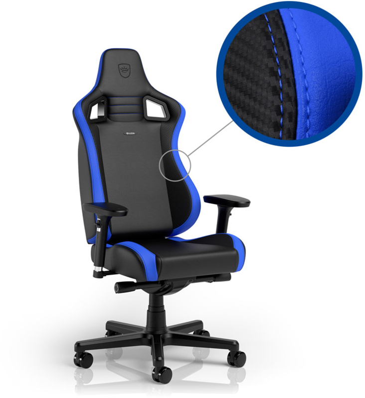 ** B Grade ** Cadeira noblechairs EPIC Compact - Preto /Carbono /Azul
