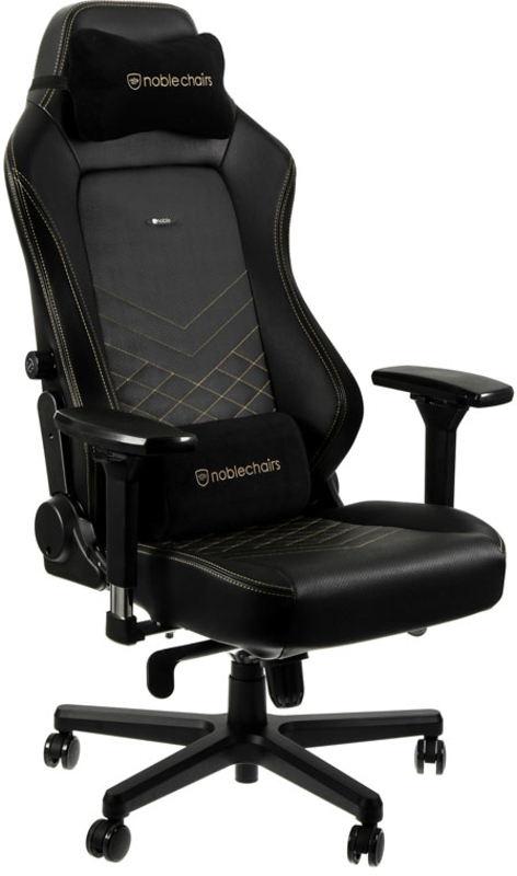 noblechairs - ** B Grade ** Cadeira noblechairs HERO PU Leather Preto / Dourado