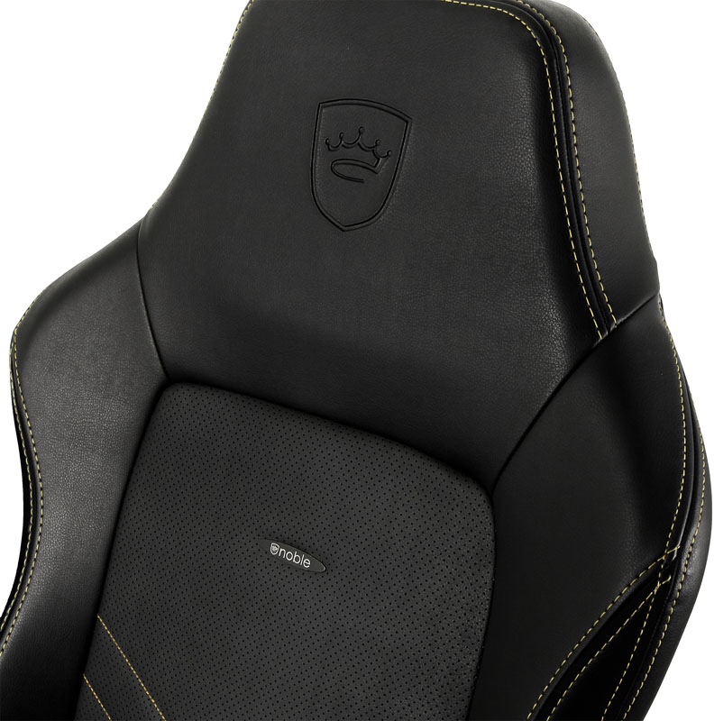 noblechairs - ** B Grade ** Cadeira noblechairs HERO PU Leather Preto / Dourado