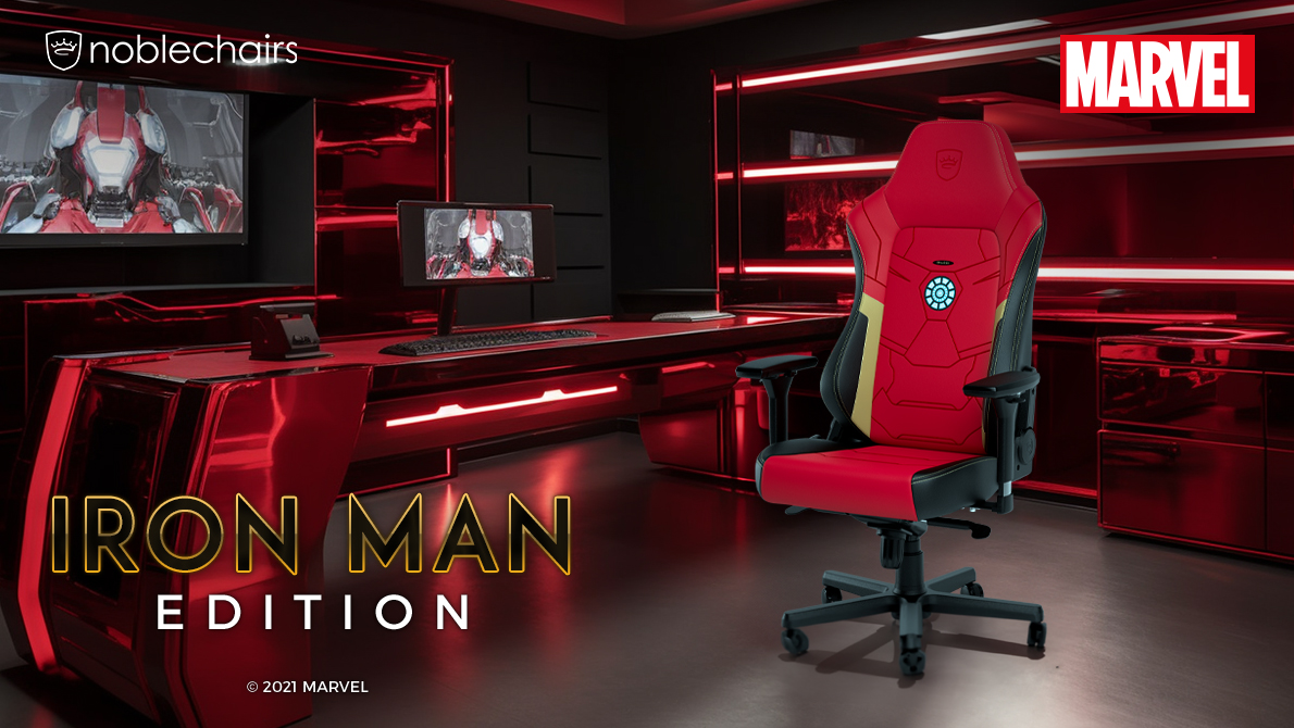 noblechairs - Cadeira noblechairs HERO - Iron Man Edition