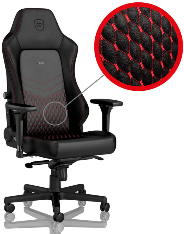 Cadeira noblechairs HERO Real Leather Preto / Vermelho