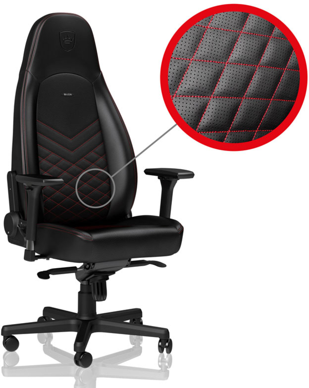 noblechairs - Cadeira noblechairs ICON PU Leather Preto / Vermelho