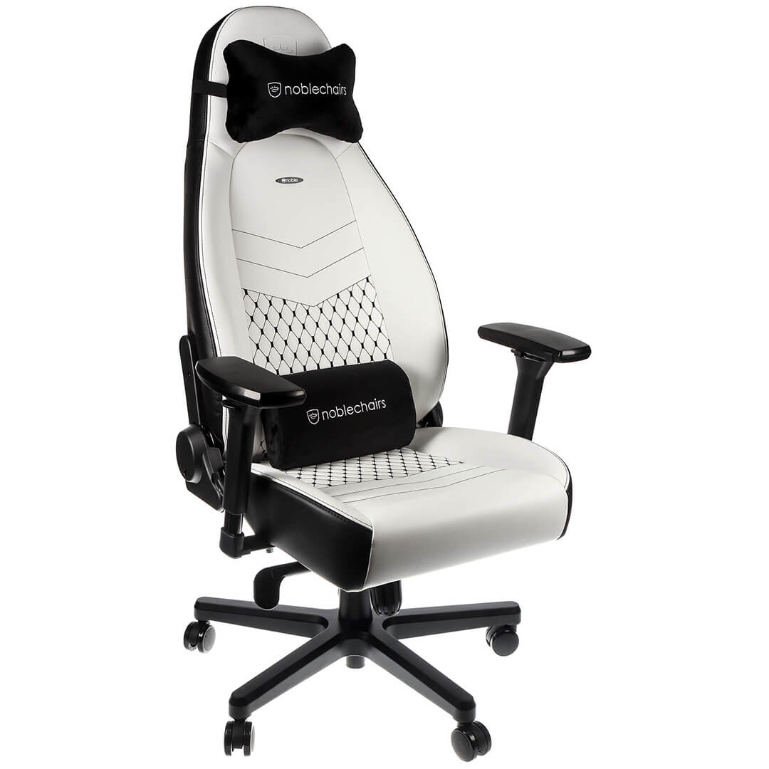 Cadeira noblechairs ICON PU Leather Branco / Preto