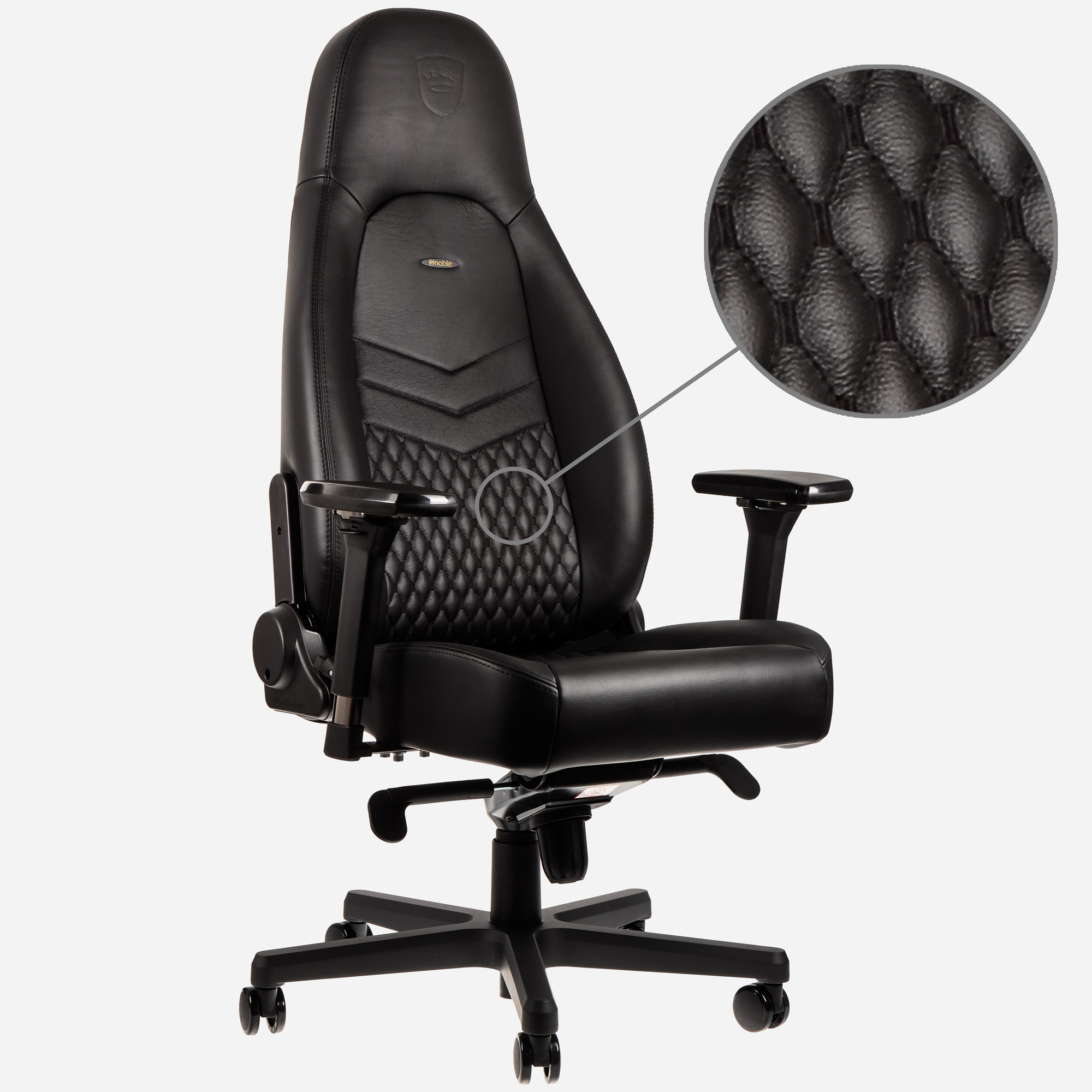 noblechairs - Cadeira noblechairs ICON Real Leather Preto
