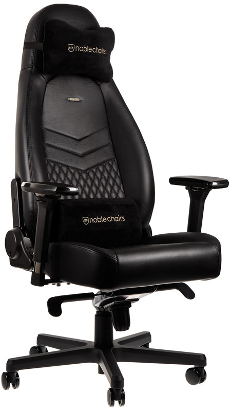 noblechairs - Cadeira noblechairs ICON Real Leather - Preto
